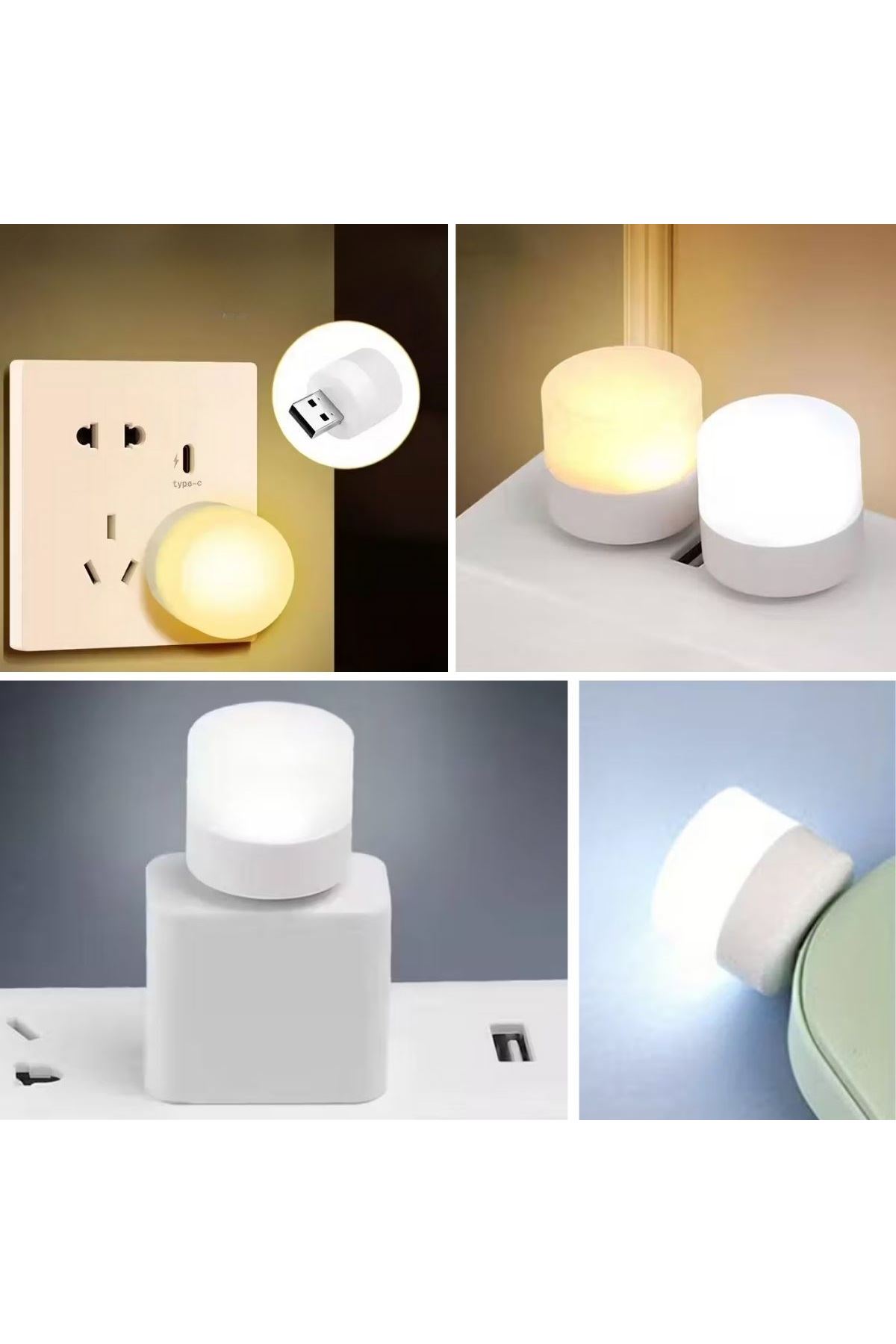 Tbl Dekor® USB Mini Top LED 10’lu Aydınlatma Seti – Sıcak Renkli Gece Lambası, Enerji Tasarruflu Mikro LED Işıklar