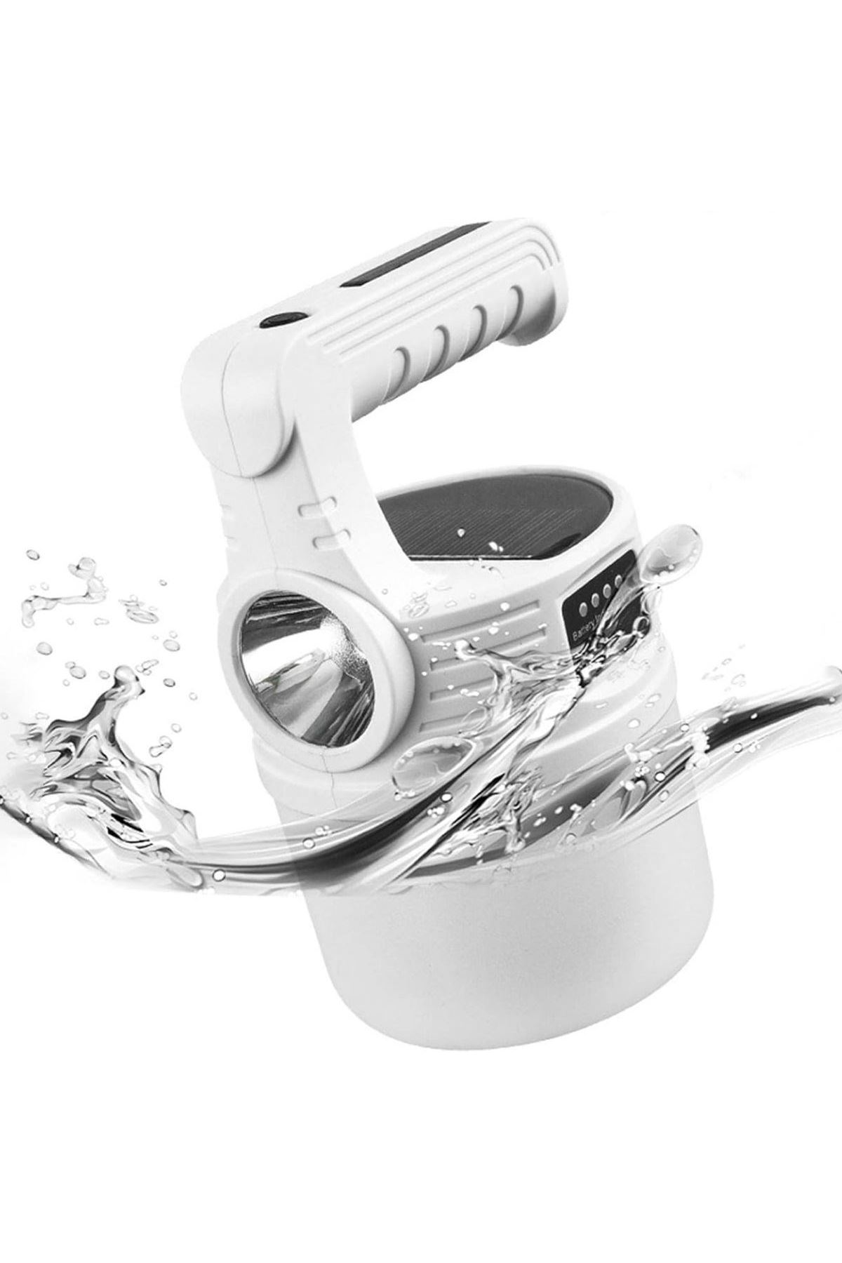 Tbl Dekor® LED Güneş Enerjili Kamp Lambası–2000 Lümen Süper Parlak, 5 Aydınlatma Modlu,USB ile Şarj Edilebilir Dış Mekan,Asılabilir Torch El Feneri