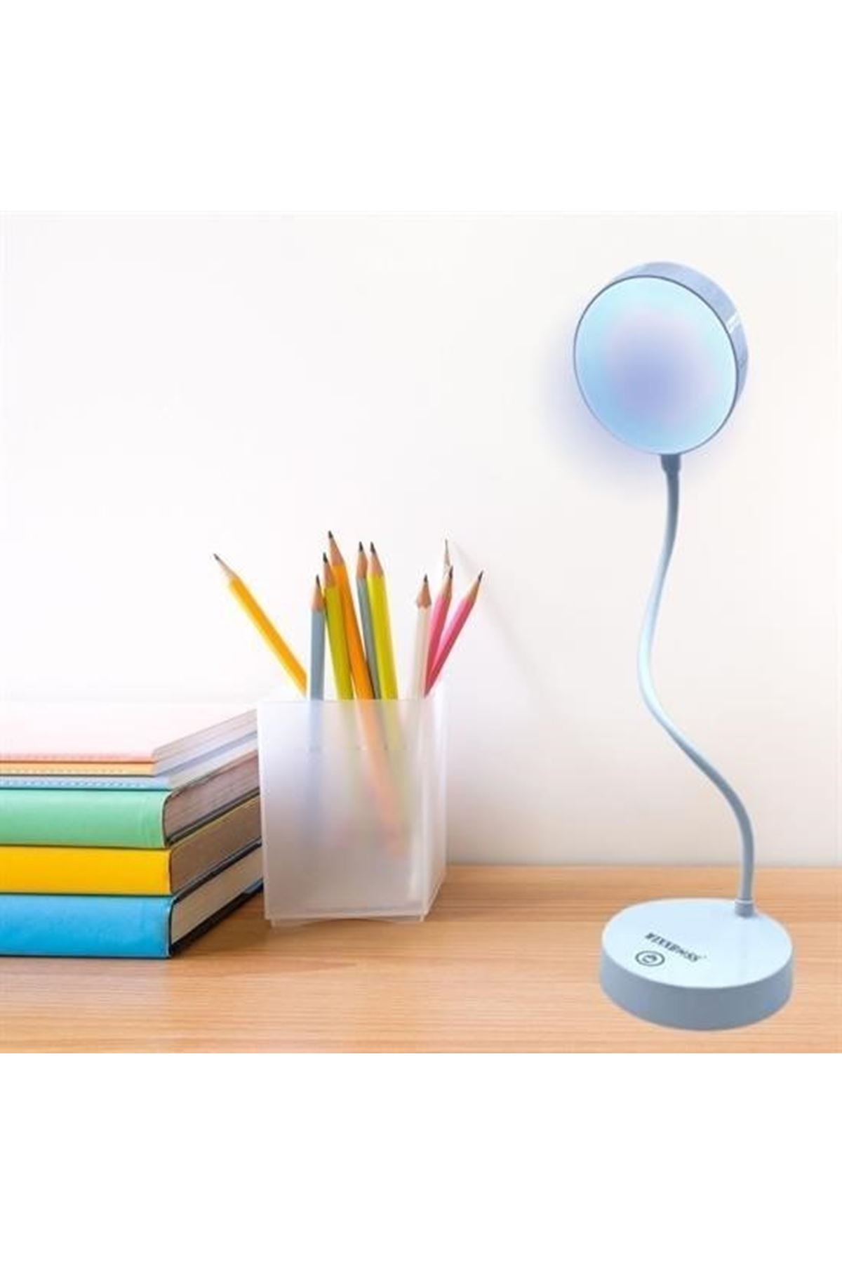 Tbl Dekor® Yuvarlak USBli Dokunmatik 3 Kademeli 360 Derece  Özel Göz Korumalı Led Lityum Masa Lambası