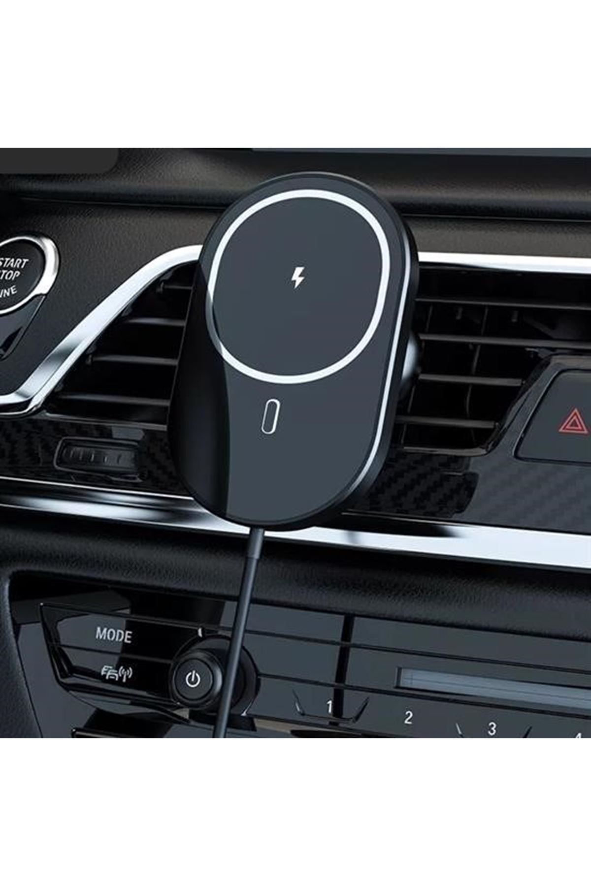 Tbl Dekor® 15w Mıknatıslı Takılabilen Hızlı Şarj Tüm Cihaz Ve Araçlara Uyumlu Araç İçi Şarj Cihazı