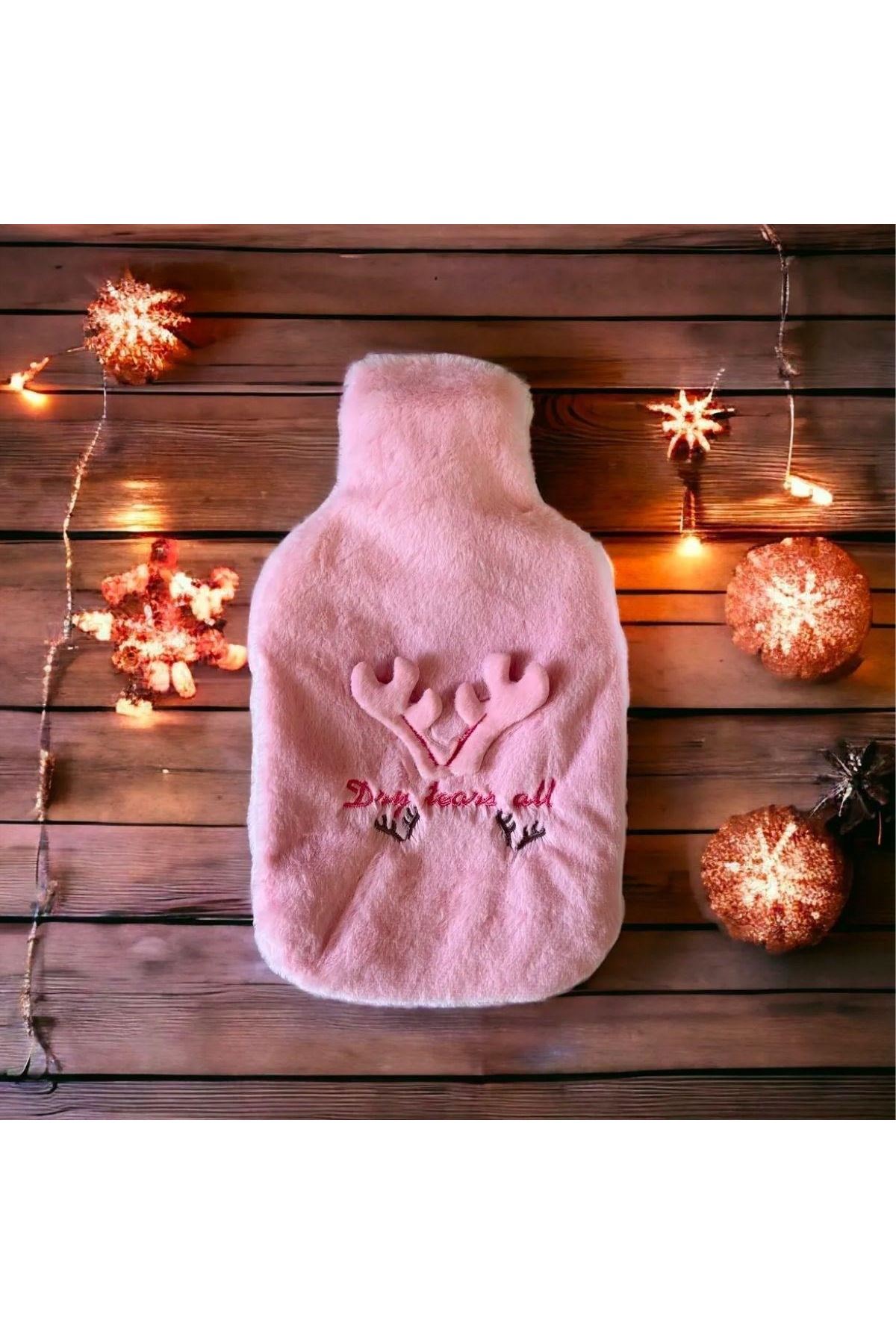 Tbl Dekor® 2 Litrelik Geyikli Model Peluş Kılıflı Sıcak Su Torbası
