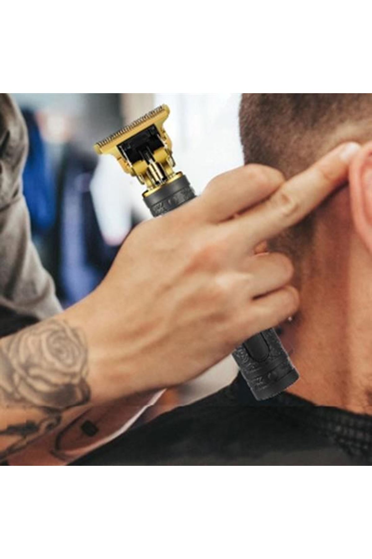 Tbl Dekor® Vintage Görünümlü Güçlü 4 Farklı Başlıklı USB ŞarjlI Manuel Tıraş Makinası