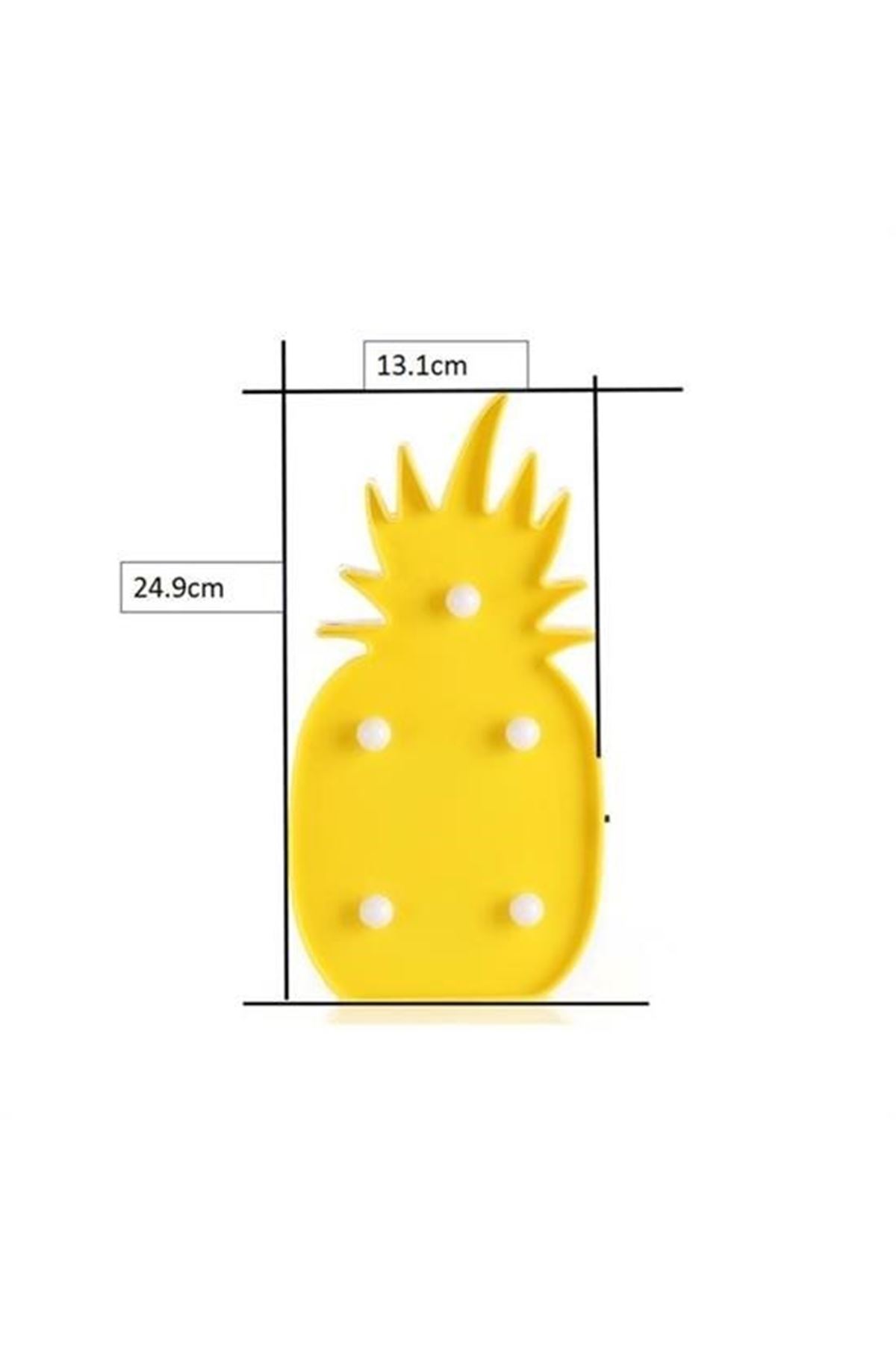 Tbl Dekor® Ananas Şeklinde Ledli Dekoratif Eğlenceli Çocuk Gece Lambası