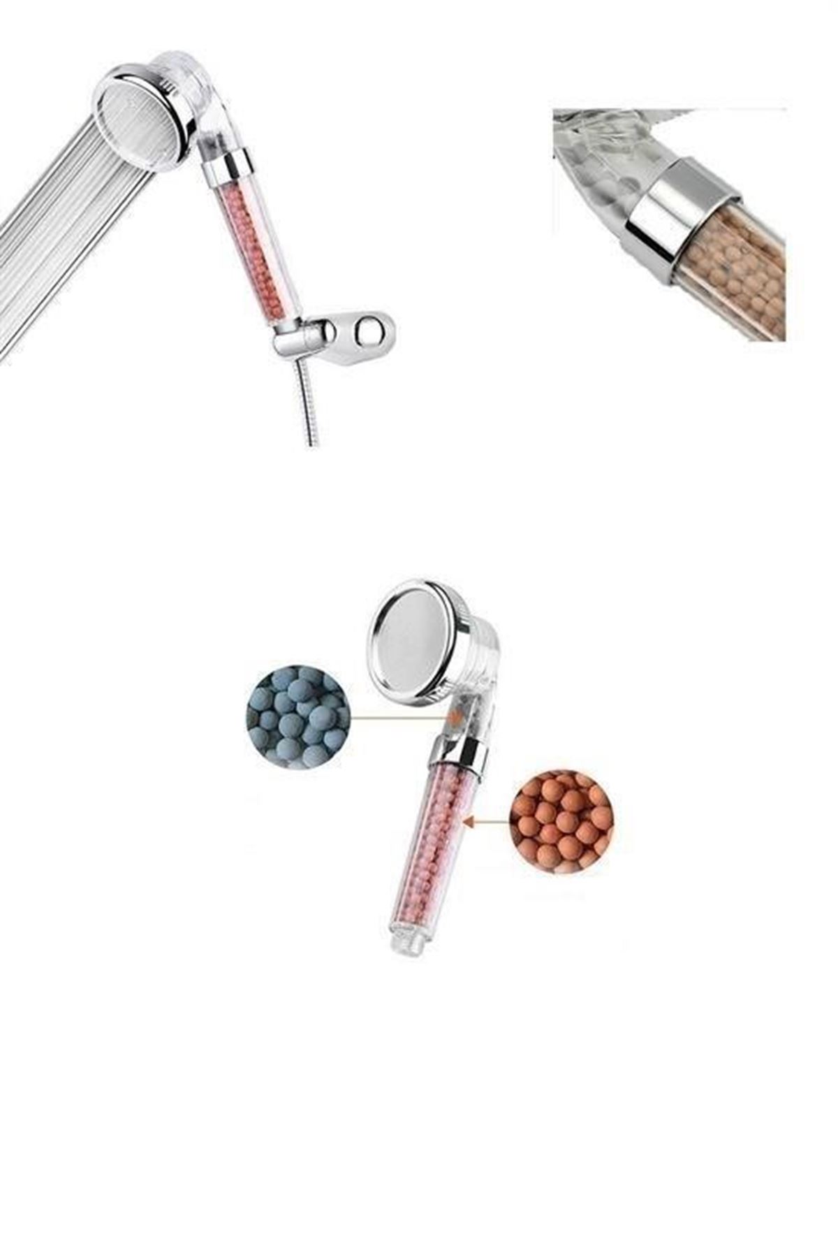 Tbl Dekor® Renk Değiştiren Led Işıklı Su Tasarruflu Basınçlı Duş Başlığı