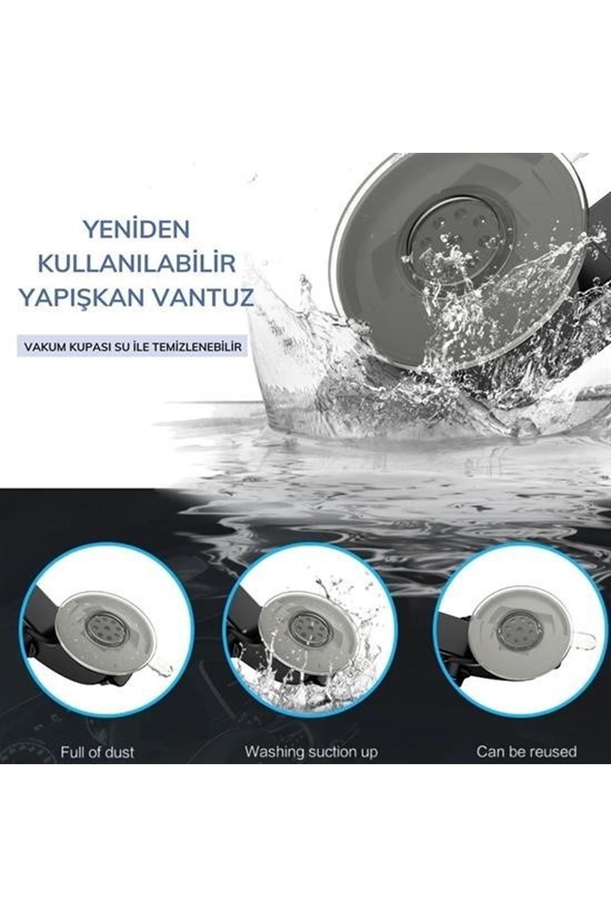 Tbl Dekor® 360 Derece Dönen Torpido Üstü Uzunluk Ayarlamalı Vantuzlu Teleskopik Araç Telefon Tutucu