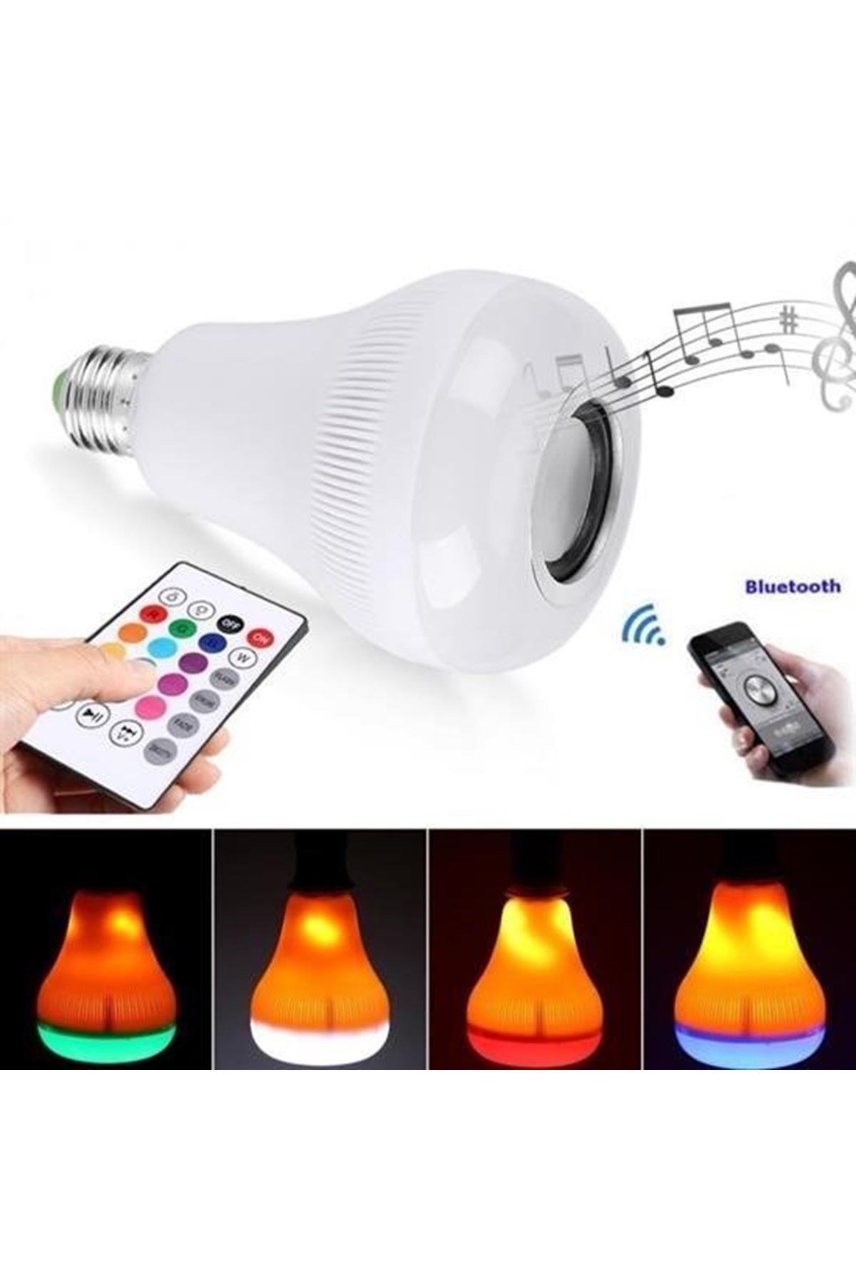Tbl Dekor® Kumandalı Bluetooth Hoparlör Ampul LD-37