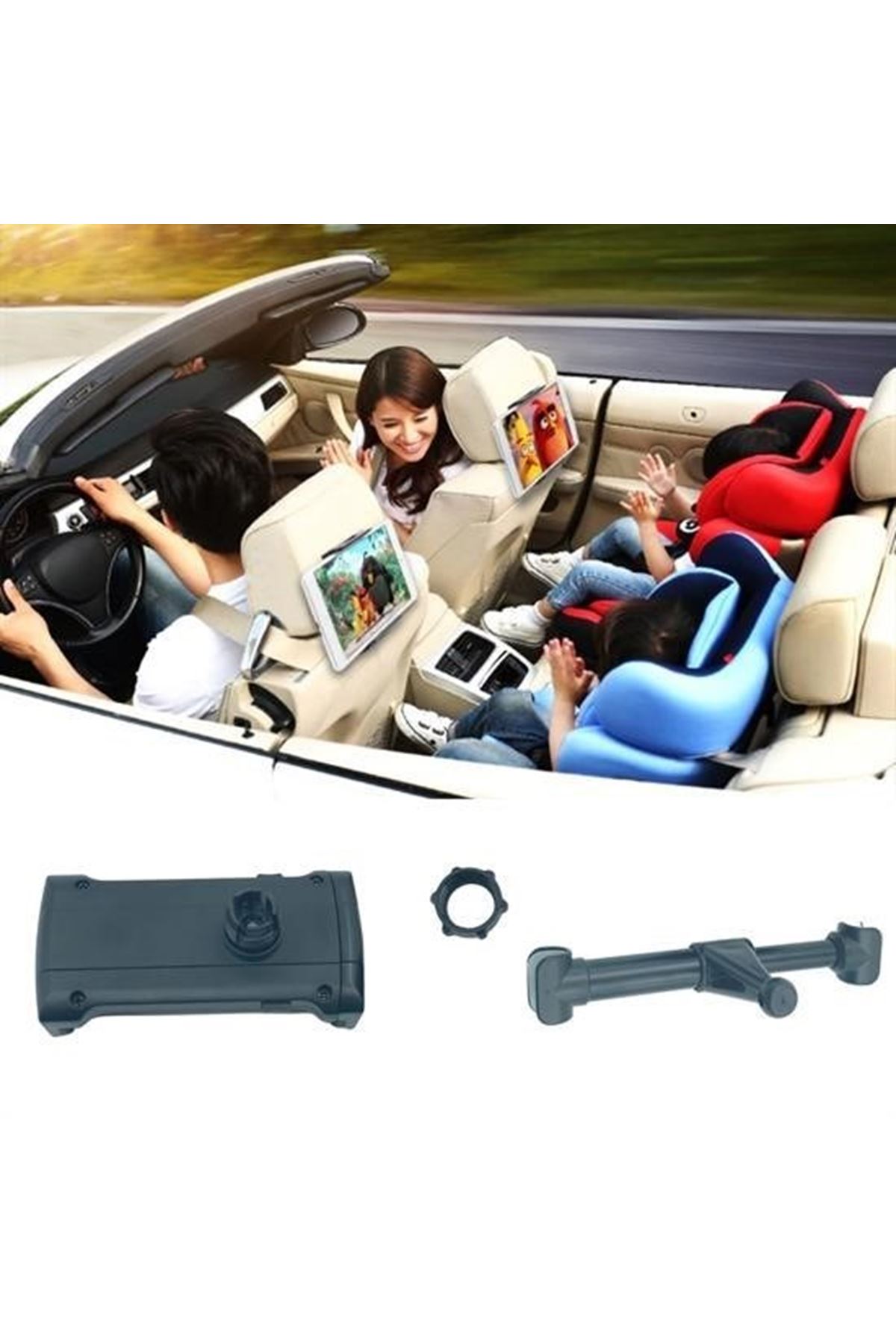 Tbl Dekor® Oto Koltuk Arkası Telefon Tablet Tutucu Ayarlanabilir 360 Derece Dönebilen Pratik Stand