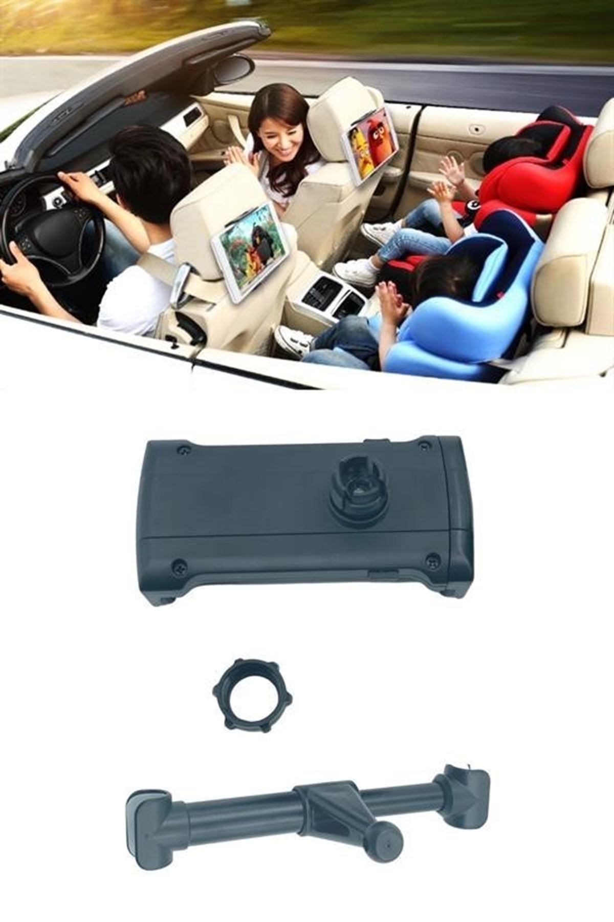 Tbl Dekor® Oto Koltuk Arkası Telefon Tablet Tutucu Ayarlanabilir 360 Derece Dönebilen Pratik Stand
