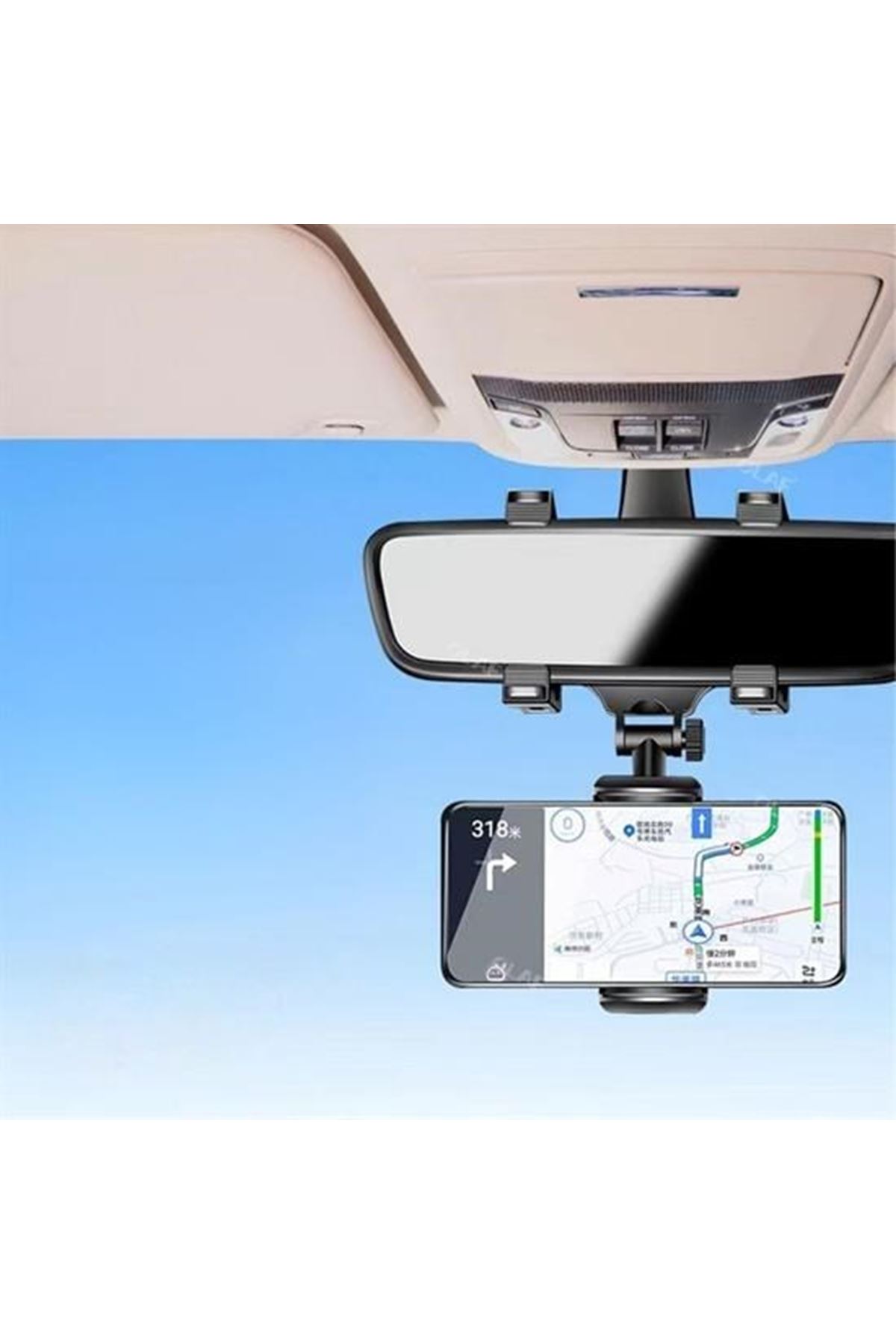 Tbl Dekor® Araç İçi Dikiz Aynaya Takılan Telefon Tutucu Otomobil İçi Telefon Tutma Aparatı