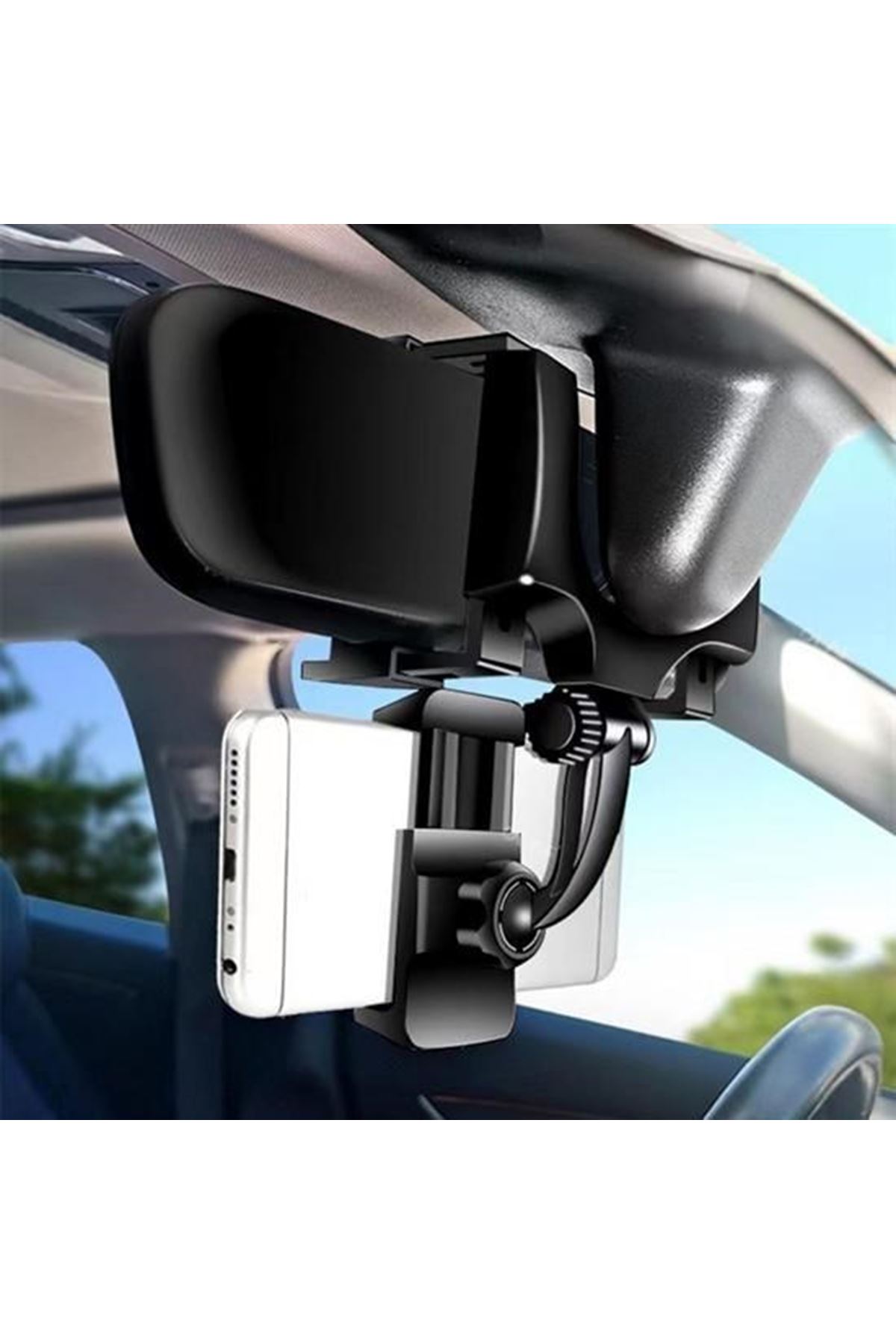 Tbl Dekor® Araç İçi Dikiz Aynaya Takılan Telefon Tutucu Otomobil İçi Telefon Tutma Aparatı
