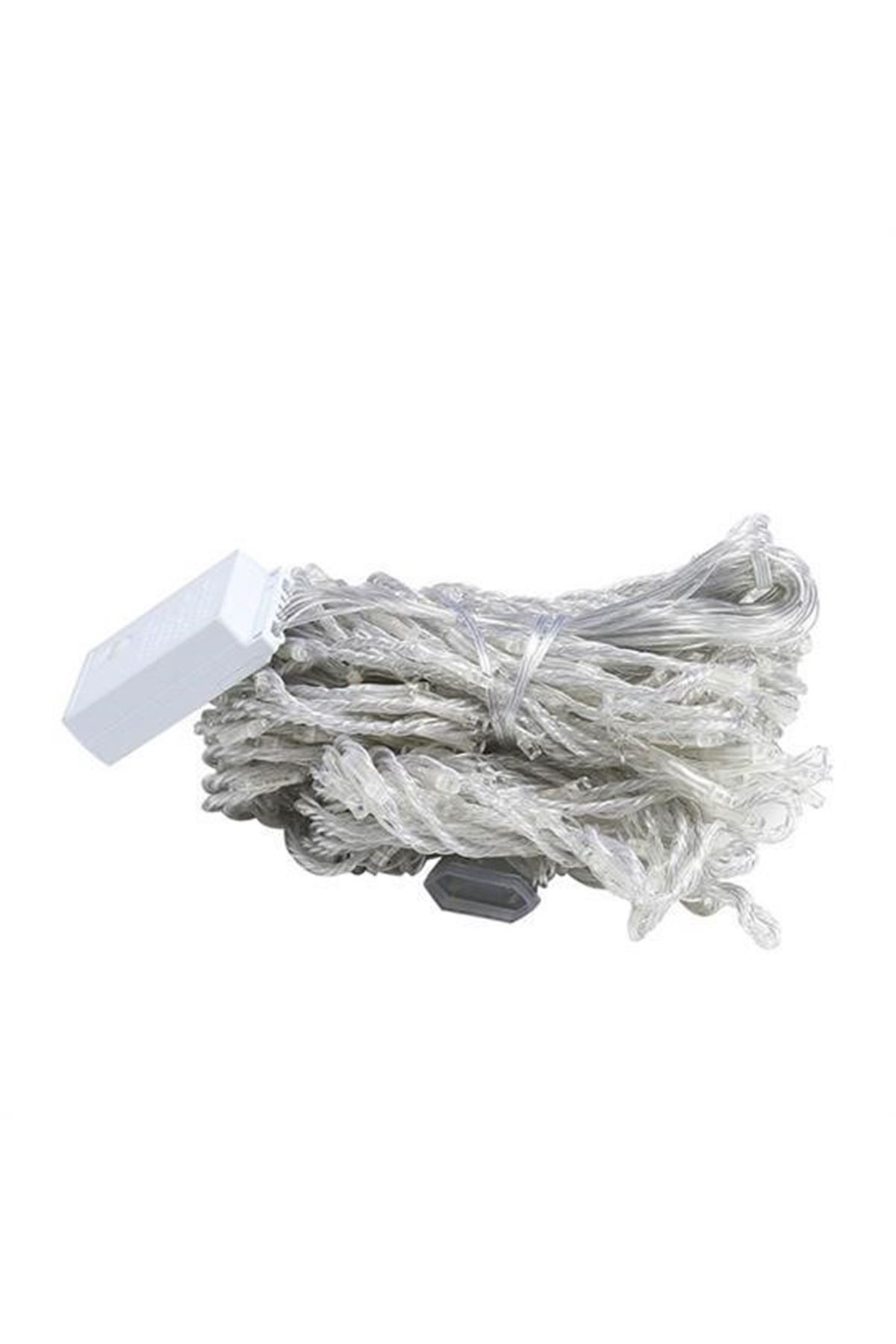 Tbl Dekor® 8 Fonksiyonlu 200 Led 10 Saçak Şerit Led 2x2 Perde İp Led  (Gün Işığı)