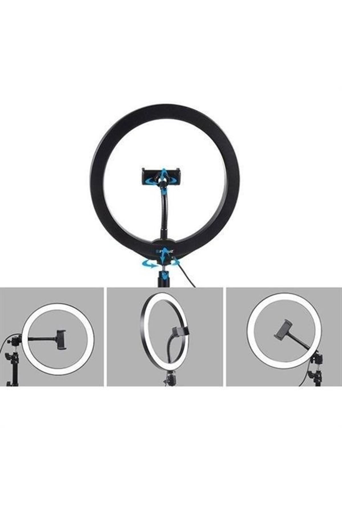 Tbl Dekor® 8inç 20cm Youtube Instagram Tiktok Selfie  Stüdyo Video Fotoğraf Ring Light  Tripod Led Halk