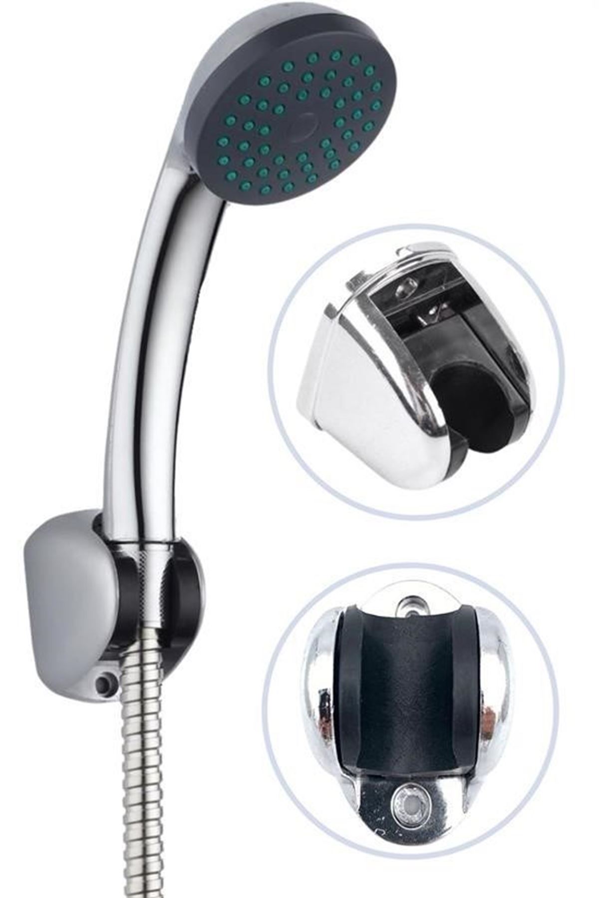 Tbl Dekor® Plastik Duş Başlığı Fiskiyesi Hortumu Askısı Mafsal Tutacak