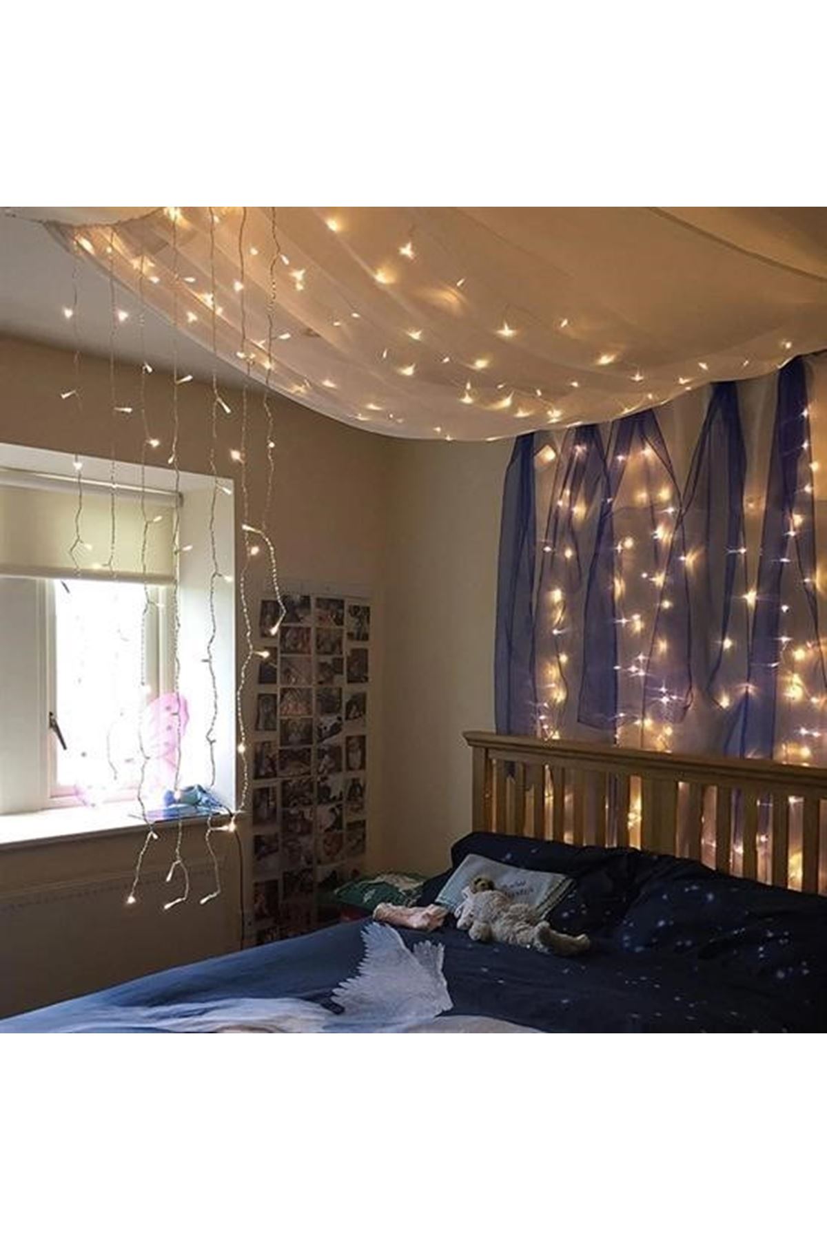 Tbl Dekor® 2x2 Metre 320 Led 8 Fonskiyonlu Dekoratif Led Günışığı Perde