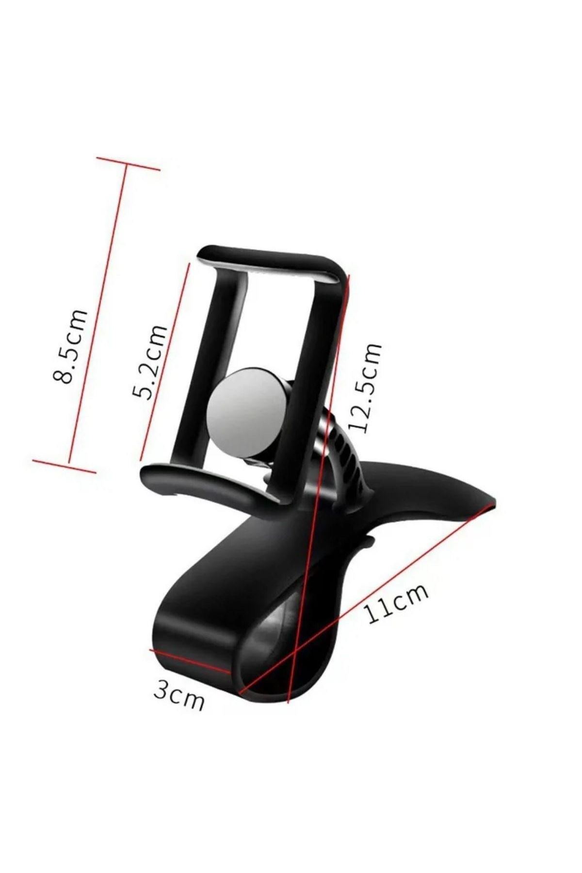 Tbl Dekor® Araç İçi Konsola Takılan Döner Başlıklı Telefon Kıskacı Telefon Tutucu