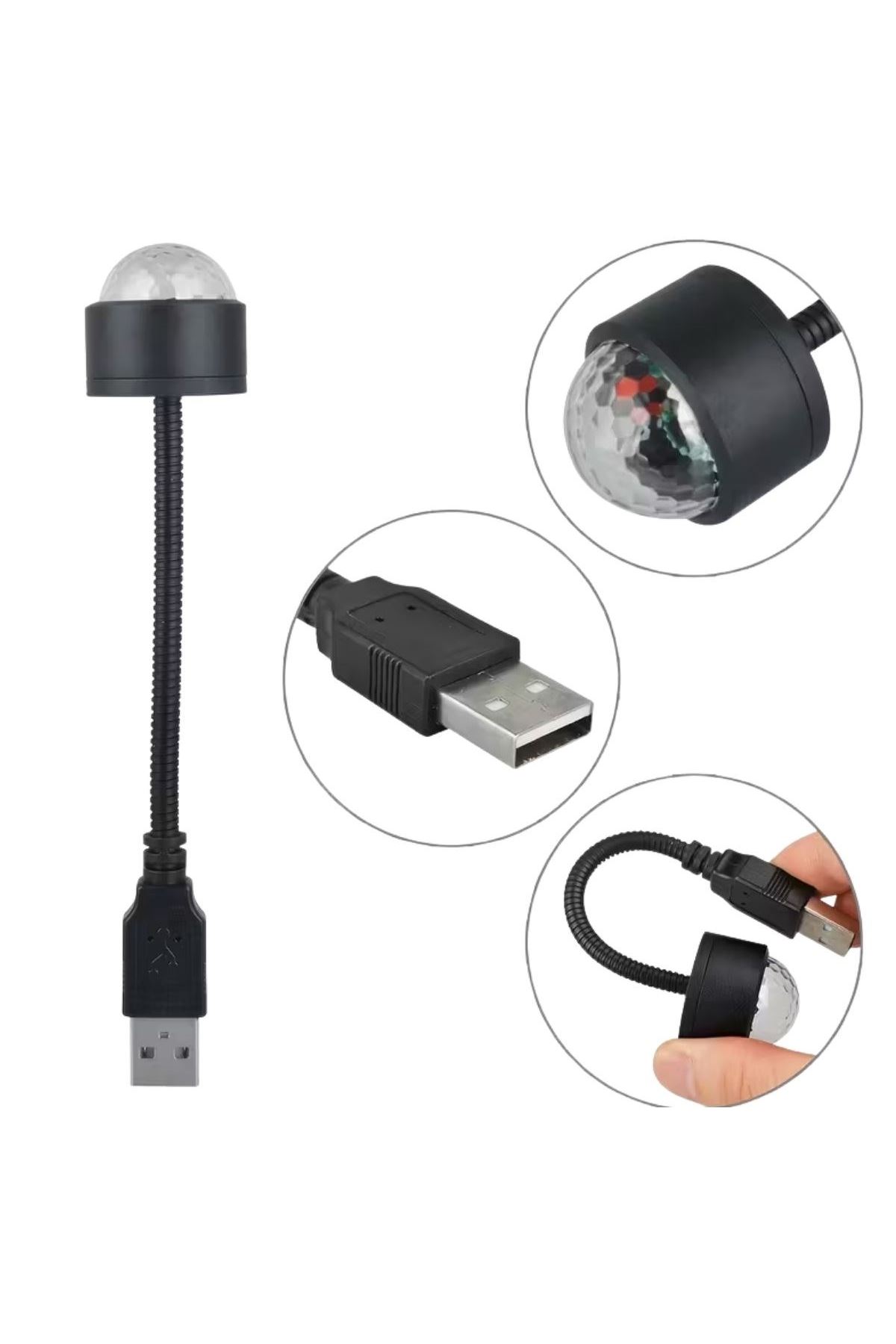 Tbl Dekor® USB Sese Duyarlı 8 Farklı Mod Işıklı LED Atmosfer Işığı – Ambiyans Aydınlatması
