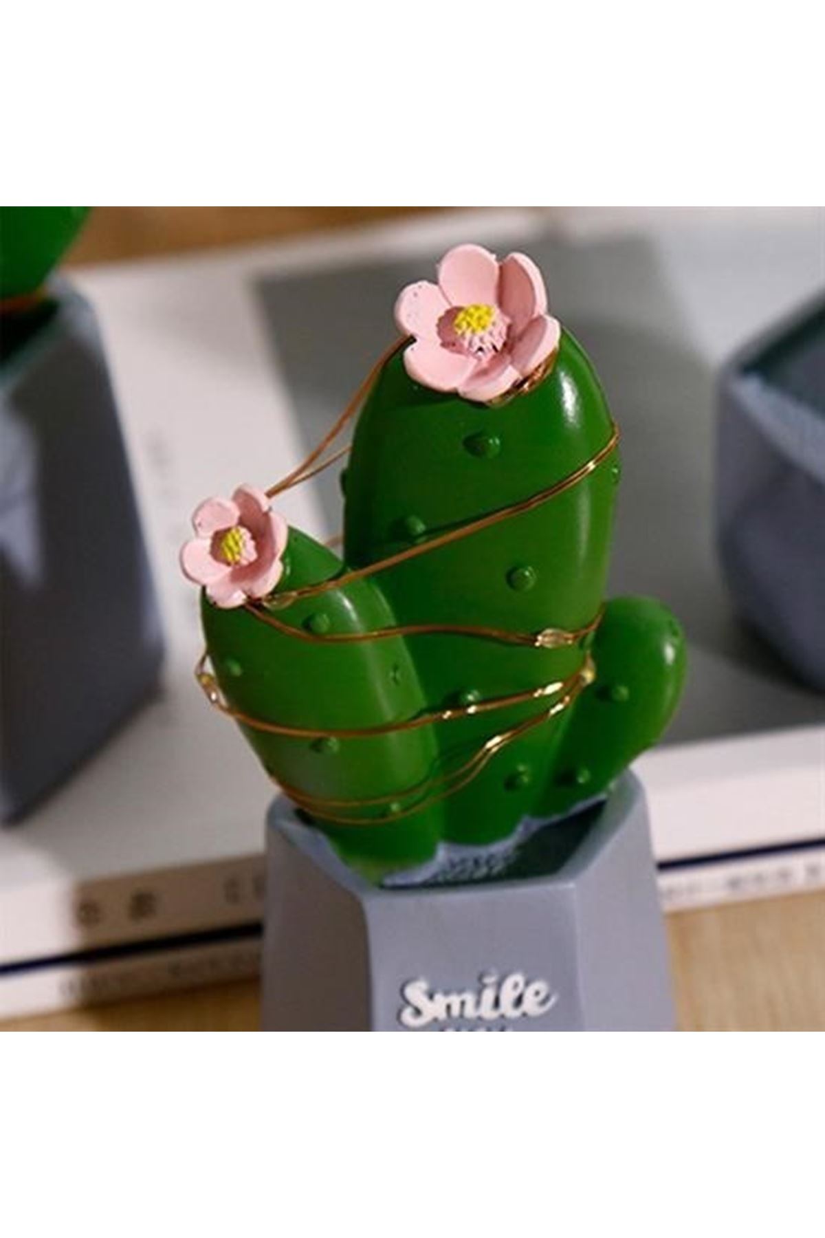 Tbl Dekor® Led Işıklı Kaktüs Biblo Ev Dekorasyon ve Hediyelik Eşya Led Aydınlatma