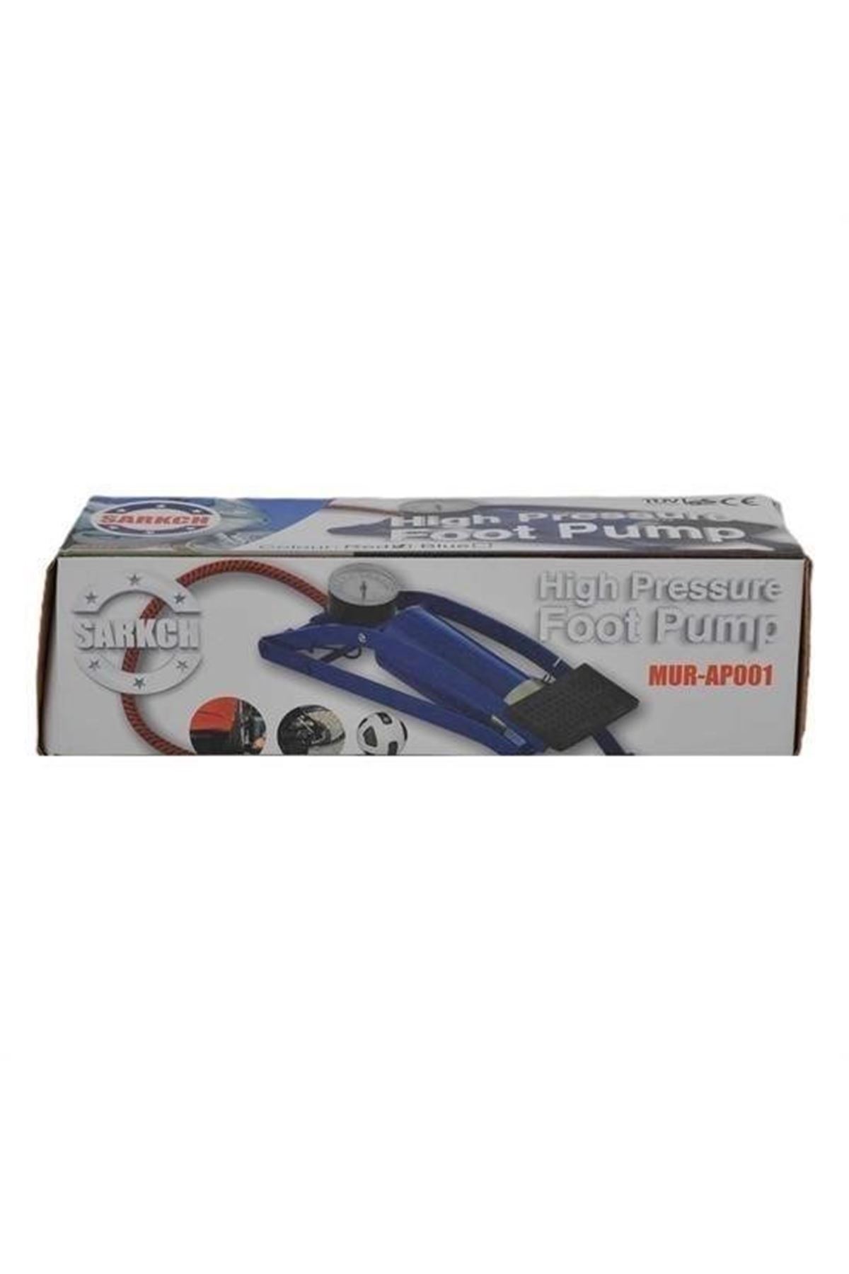 Tbl Dekor® Basınç Göstergeli Ayak Pompası Araba Bisiklet Motor Lastik Pompası