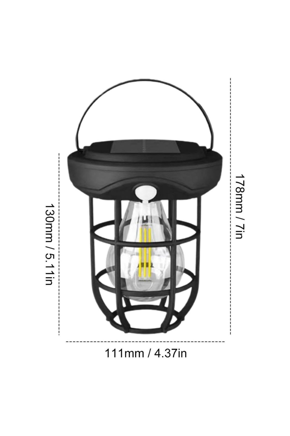 Tbl Dekor® Solar Kamp Feneri – Güneş Enerjili, Otomatik Şarj ve Gece Işığı, Taşınabilir ve Asılabilir LED Dış Mekan Lamba