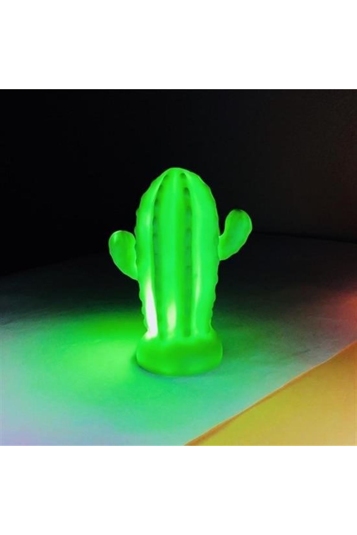 Tbl Dekor® Pilli Silikon Led Işıklı Sevimli Kaktüs Gece Lambası Aydınlatması