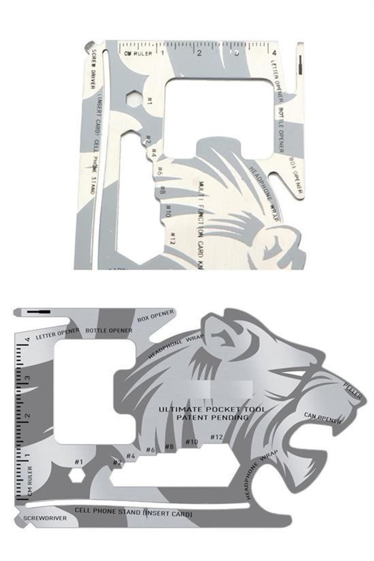 Tbl Dekor® 18 Fonksiyonlu Cüzdan İçi Aslan Tasarımlı Kart Acil Durum Kiti