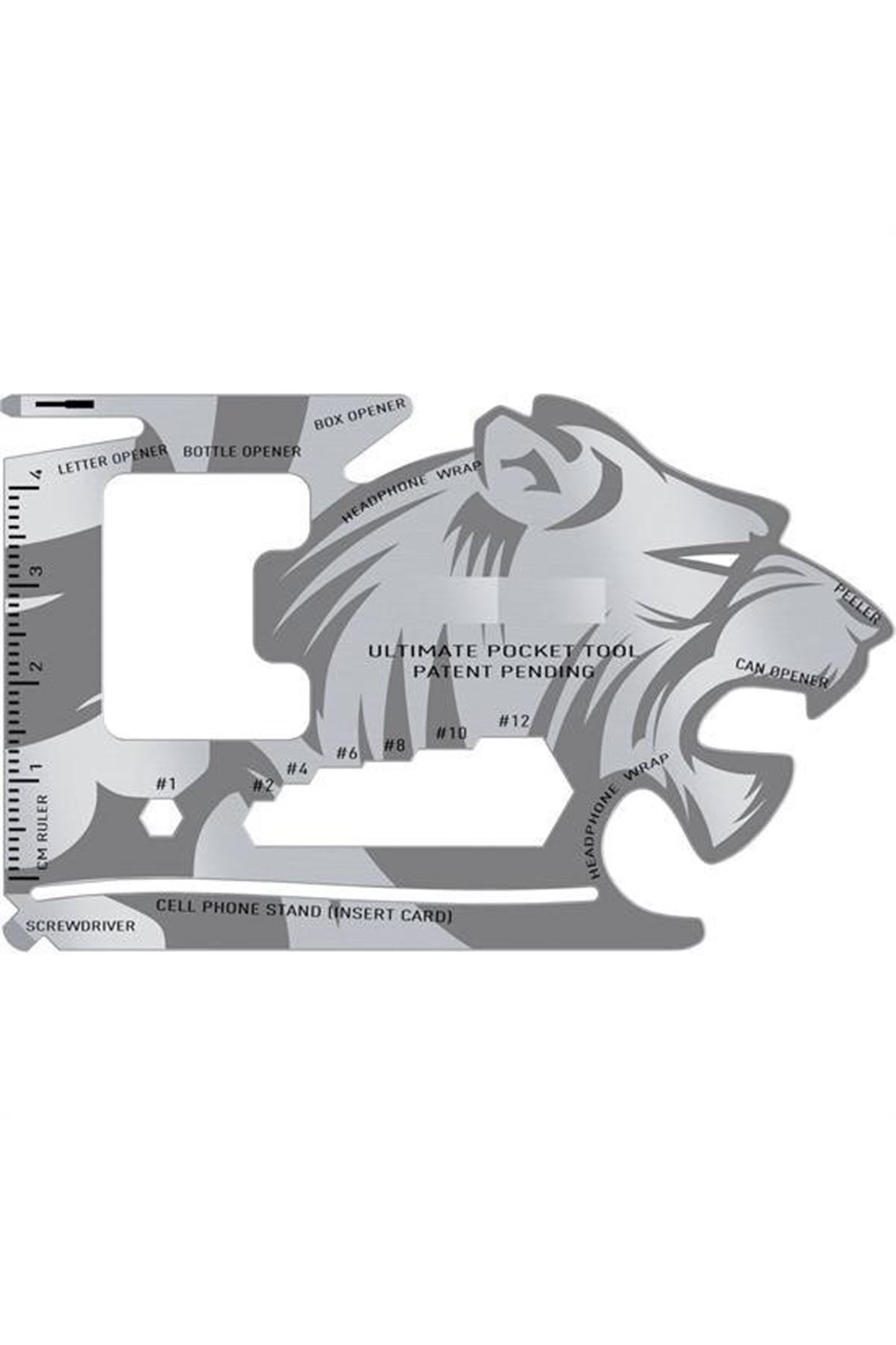 Tbl Dekor® 18 Fonksiyonlu Cüzdan İçi Aslan Tasarımlı Kart Acil Durum Kiti