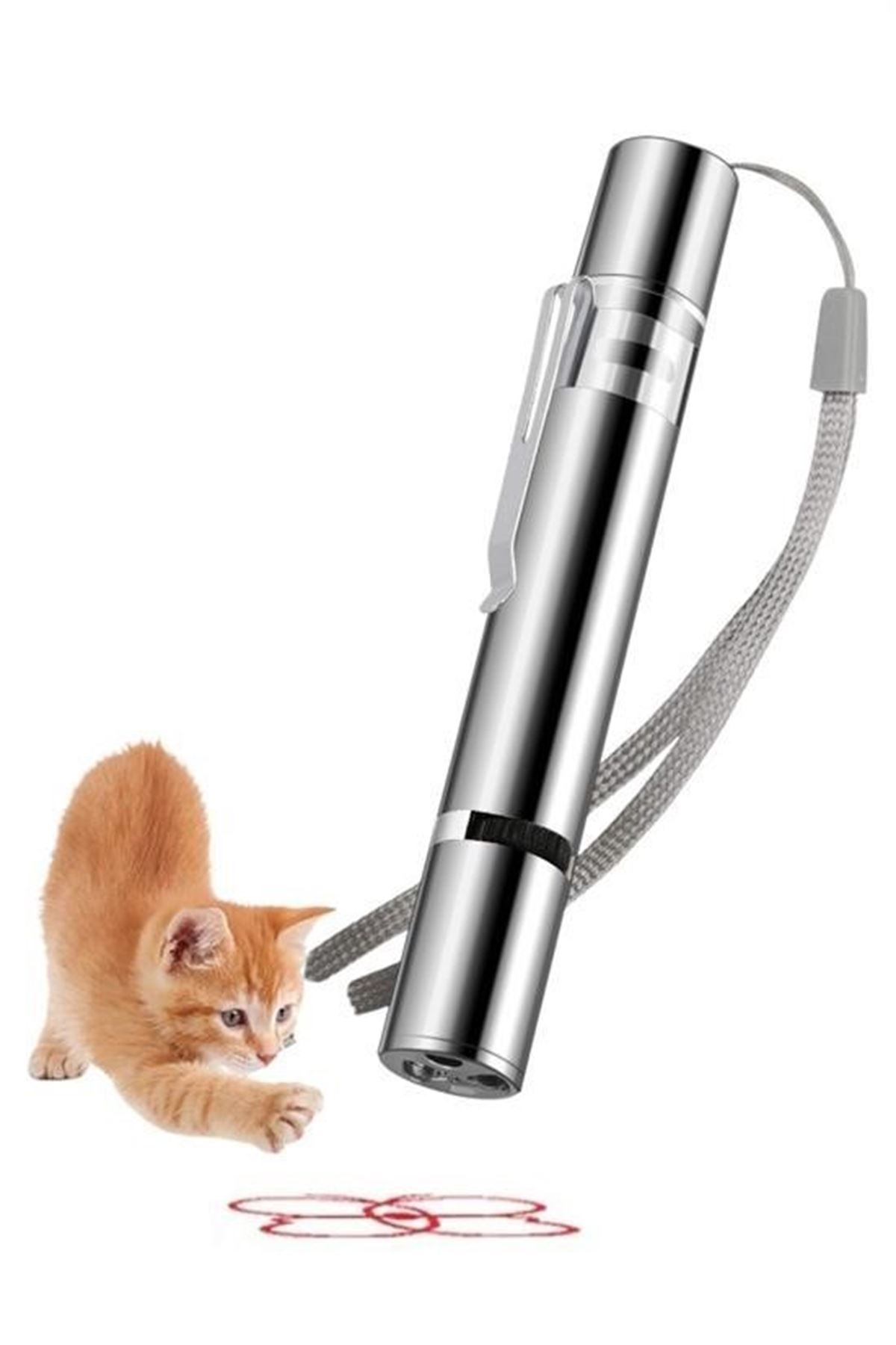 Tbl Dekor® Usb İle Şarj Edilebilen 3In 1 Kırmızı Işık +Beyaz Led Meşale Işık + Uv El Feneri Kedi Lazeri