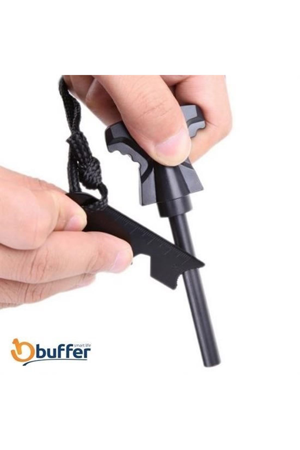 Tbl Dekor® Acil Durum Magnezyum Çubuk Çakmaktaşı Hayatta Kalma Ateş Başlatıcı Çakmak Kiti Düdük Hediyel