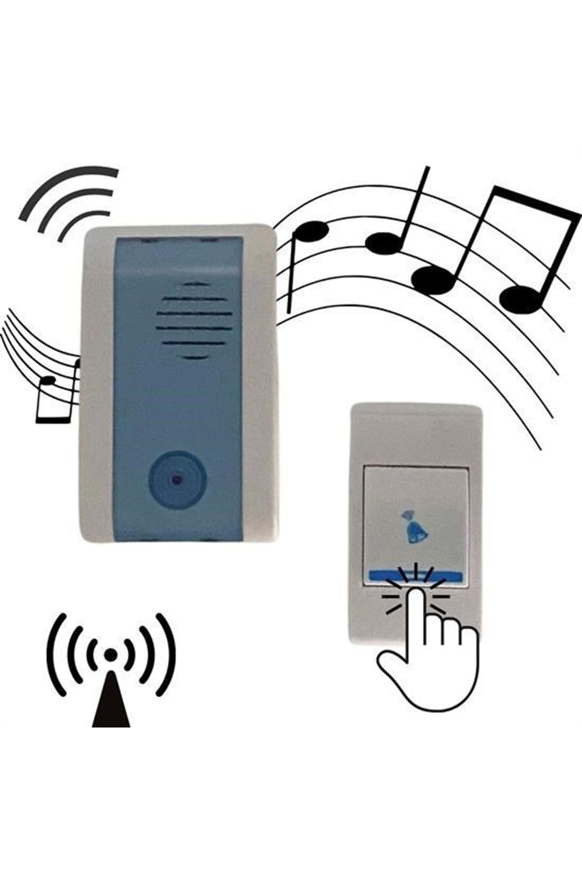 Tbl Dekor® Wireless Bağlantılı Ev, Ofis, Daire veya Bahçe Kapıları İçin Kablosuz Kapı Zili