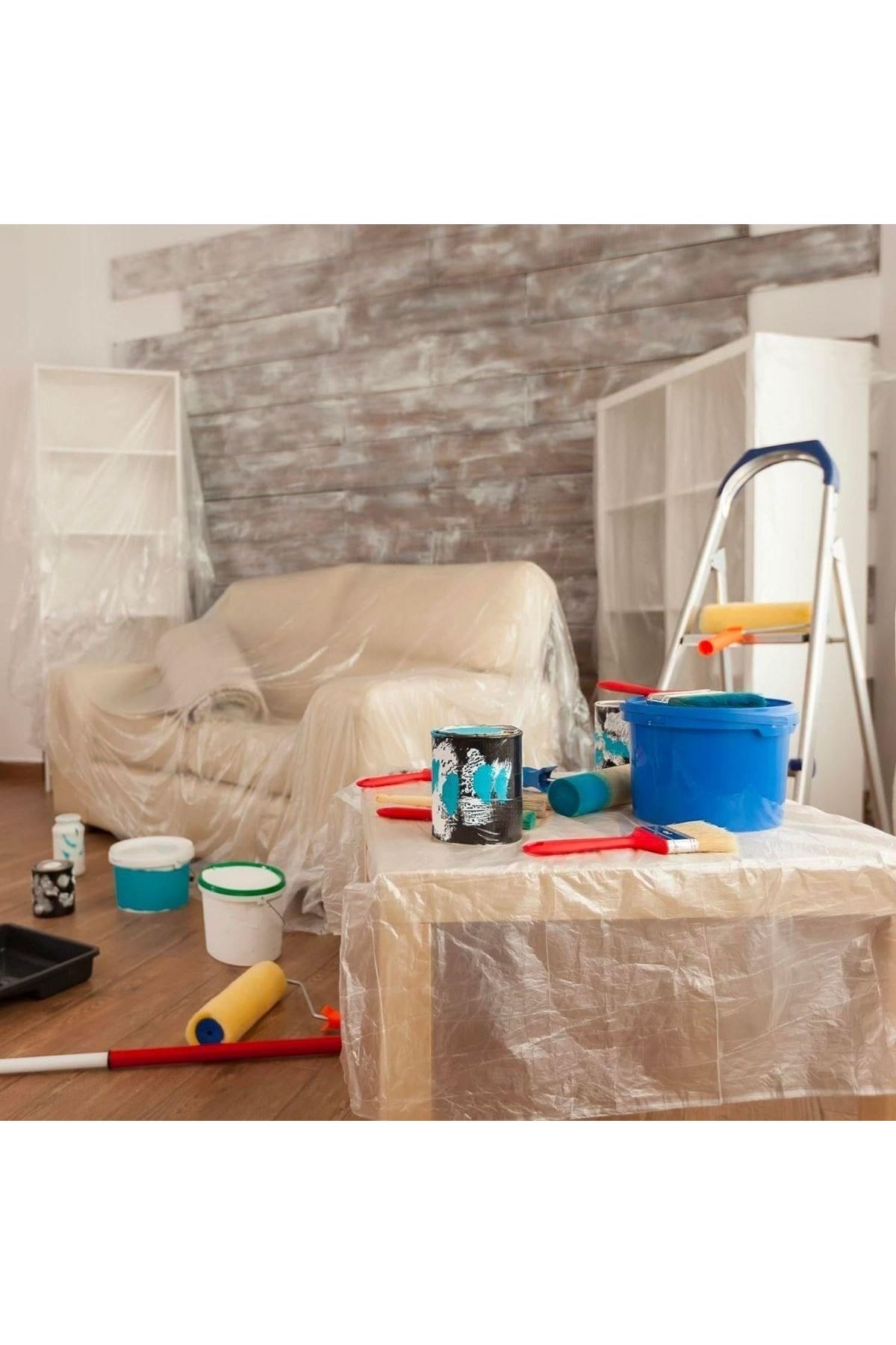 Tbl Dekor®  Boya Badana Eşya Koruma Hışır Örtüsü 180cm x 15 mt Yapışkanlı Hışır Örtü