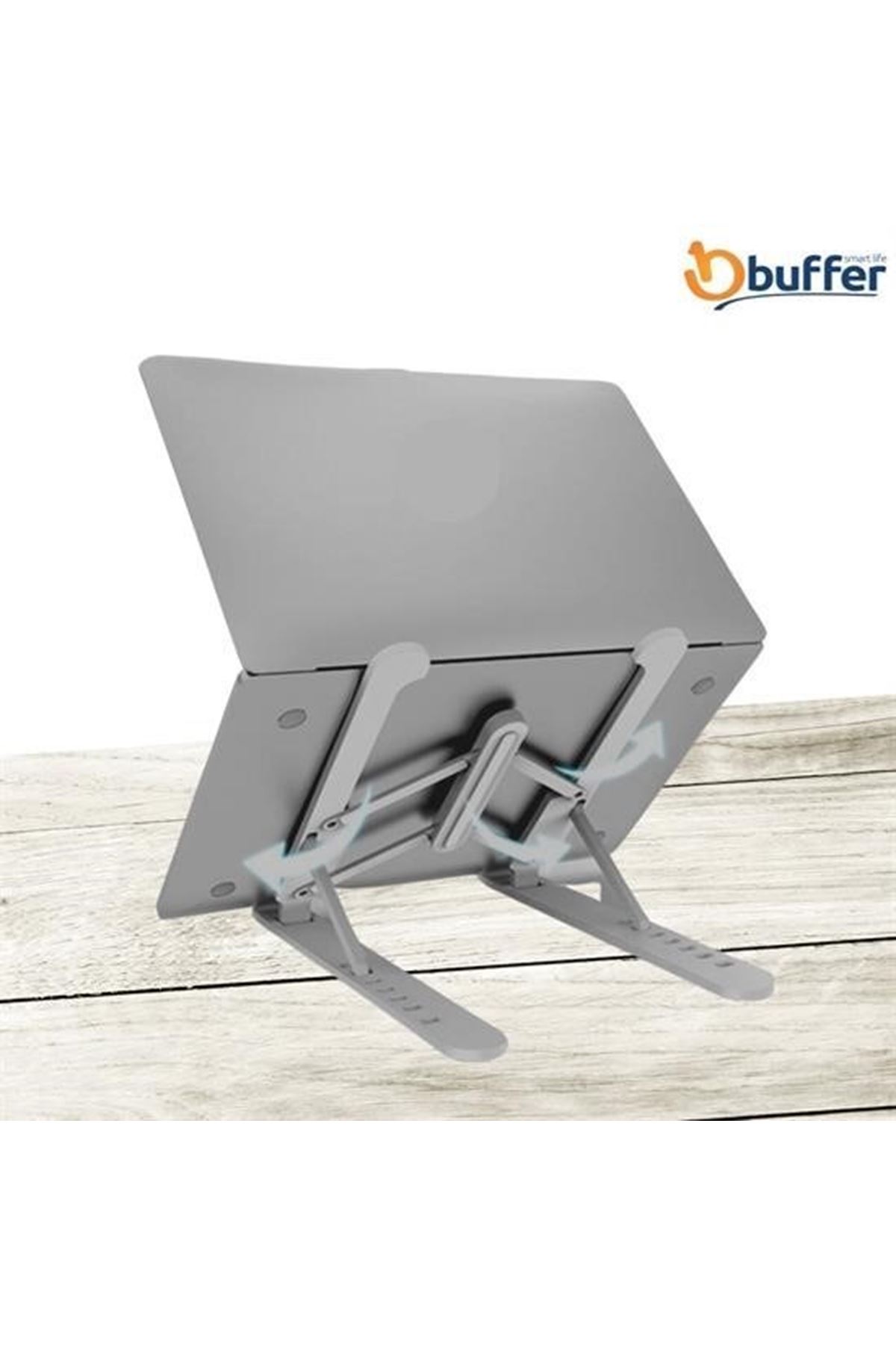 Tbl Dekor® Ayarlanabilir Plastik Dizüstü Destek Tabanı Katlanabilir Taşınabilir Laptop Sehpası Yükselti