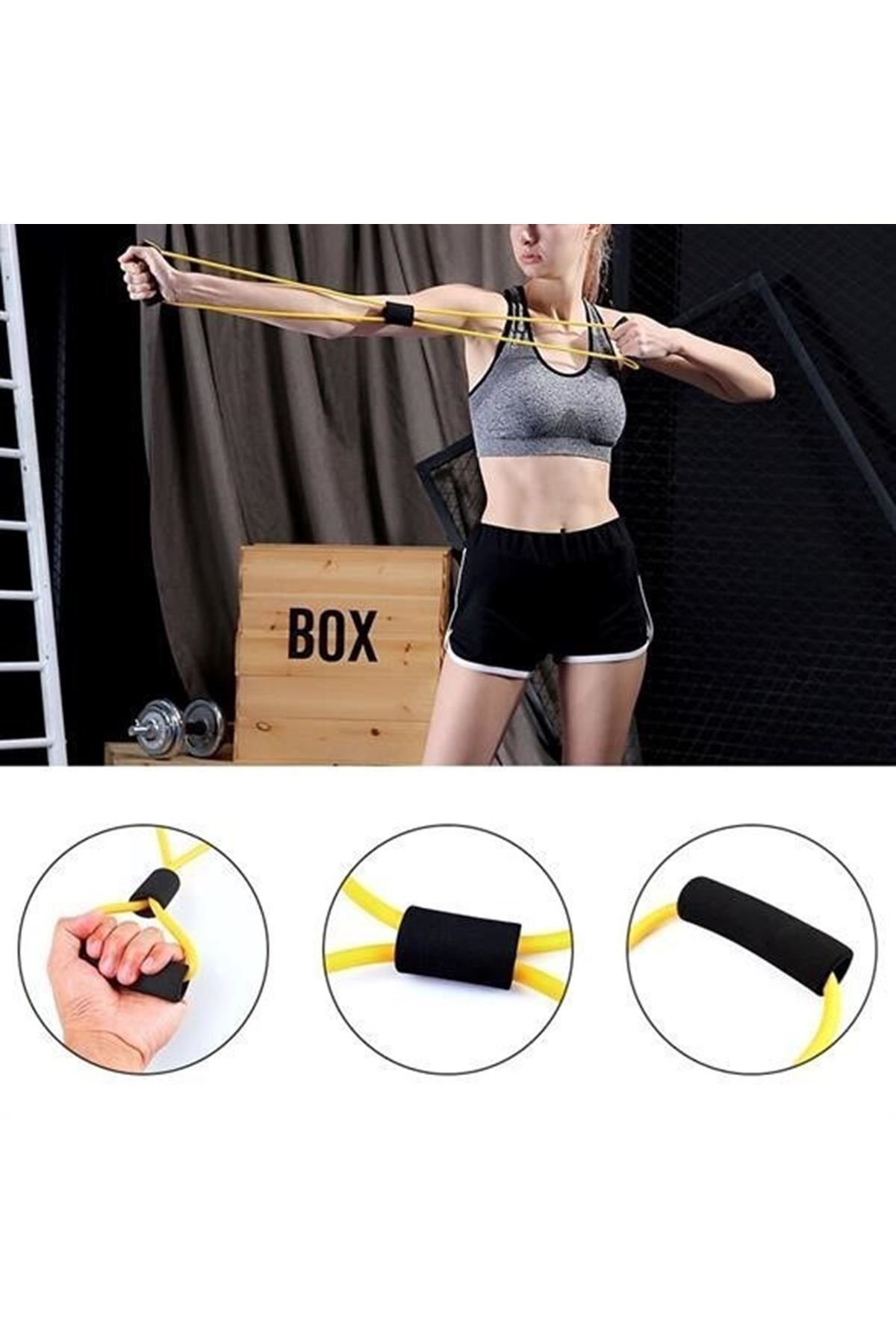 Tbl Dekor® 8 Şeklinde Direnç Bandı Yoga Plates Ve Vücut Geliştirme Egzersiz Bandı