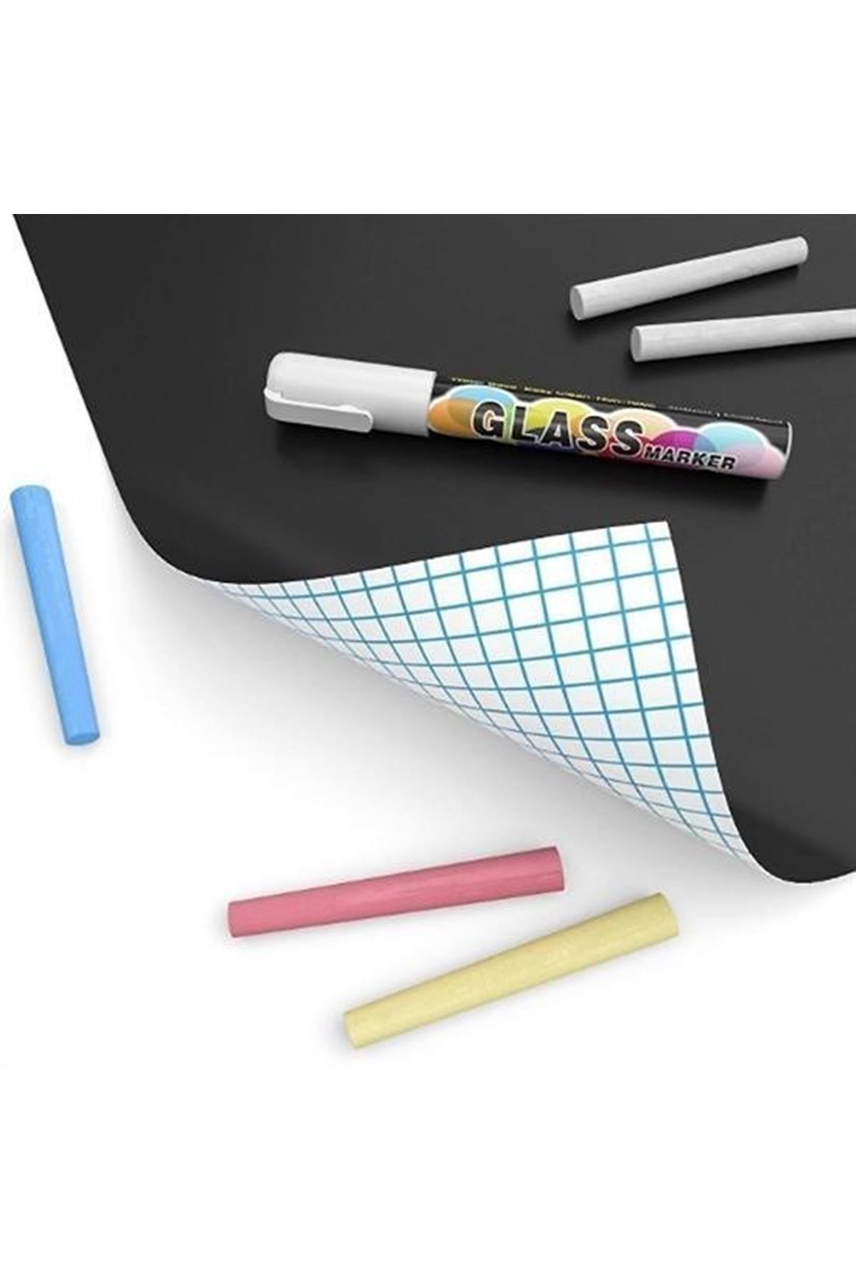 Tbl Dekor® Sticker Rulo Yapışkanlı Çocuk Yazı Yazma Tahtası Yazı Yazma Sticker