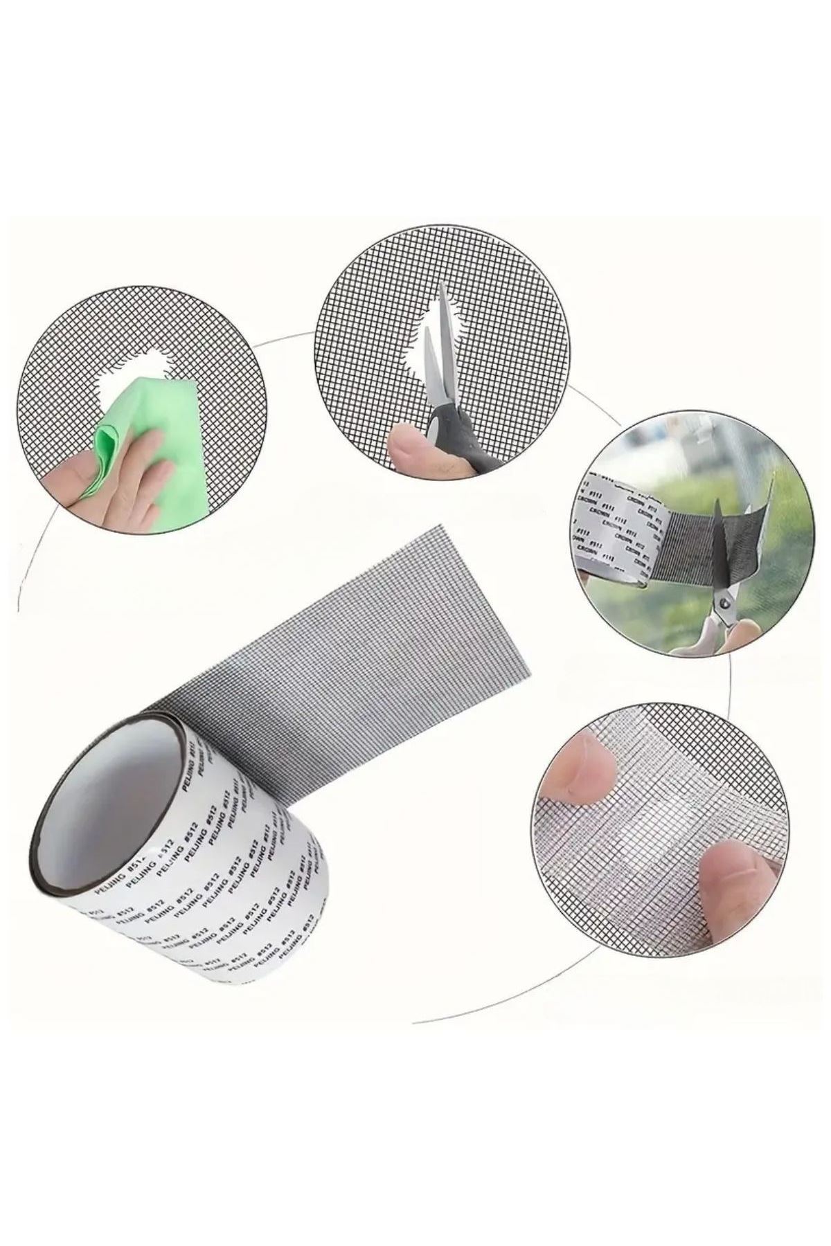 Tbl Dekor® Güçlü Yapışkanlı Pencere Tamir Bandı, Böcek Önleyici Yama Bandı 2 mt x 5 cm