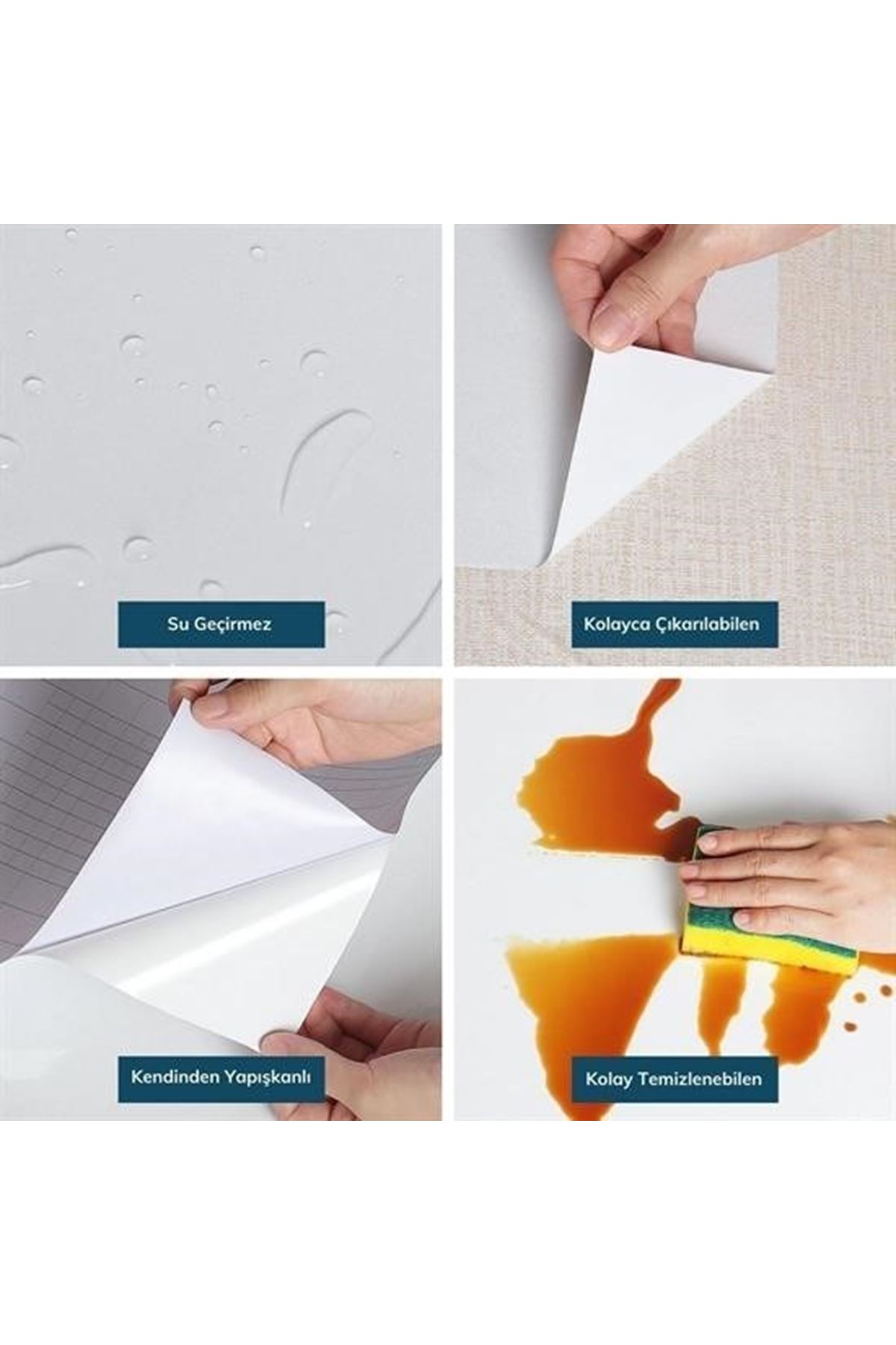 Tbl Dekor® Mermer Desenli Masa Tezgah Mutfak Su Geçirmez Yapışkanlı Folyo Sticker Siyah 5x0,6m