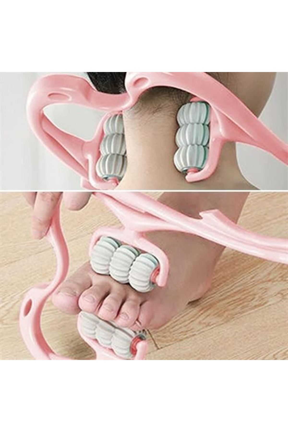 Tbl Dekor® Çok Fonksiyonlu Manuel Altı Tekerlekli Boyun Masaj Aleti