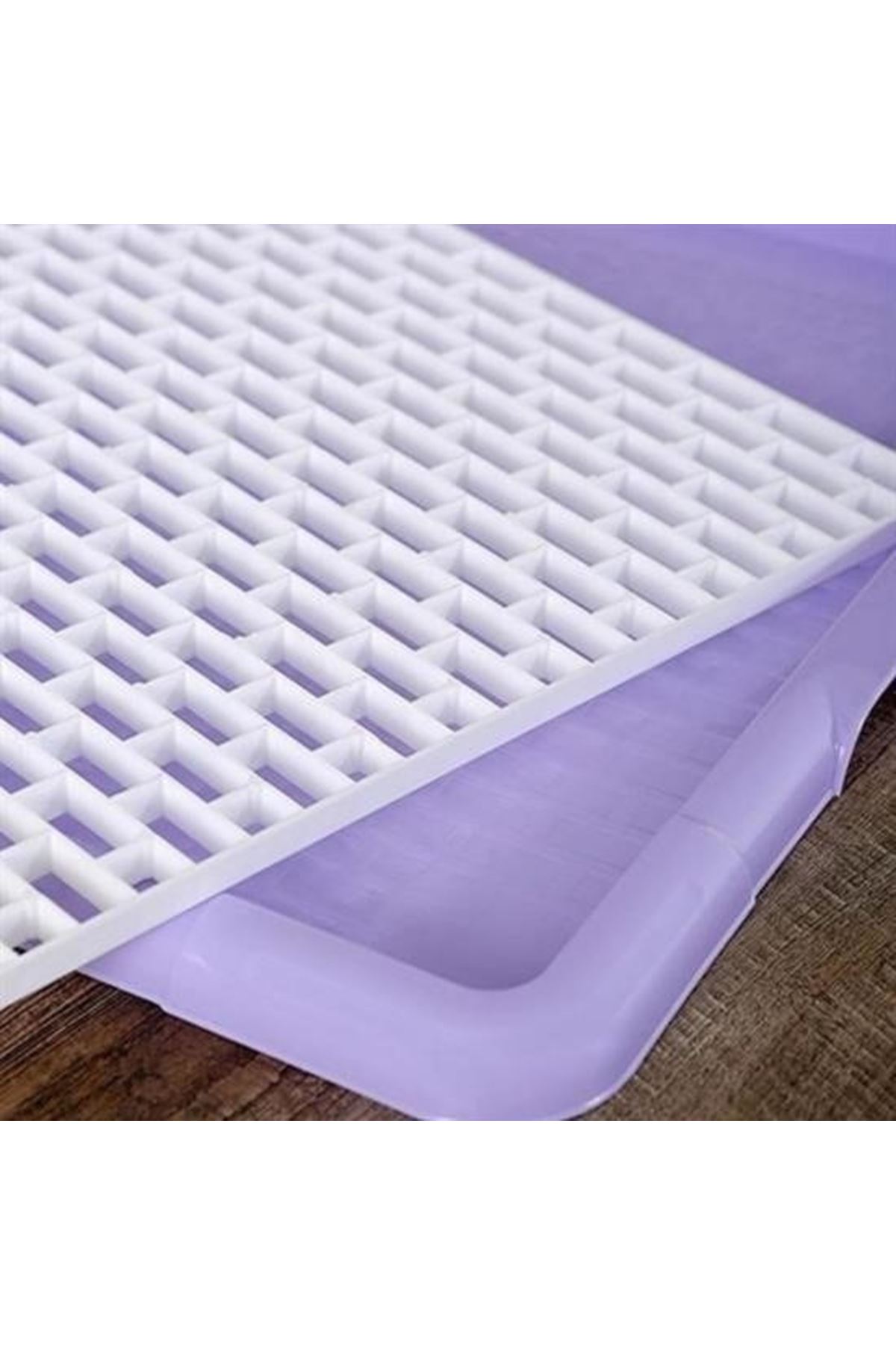 Pratik Lavabo Tezgah Üstü Bulaşık Kurutmalığı Süzmatik 22x40 cm