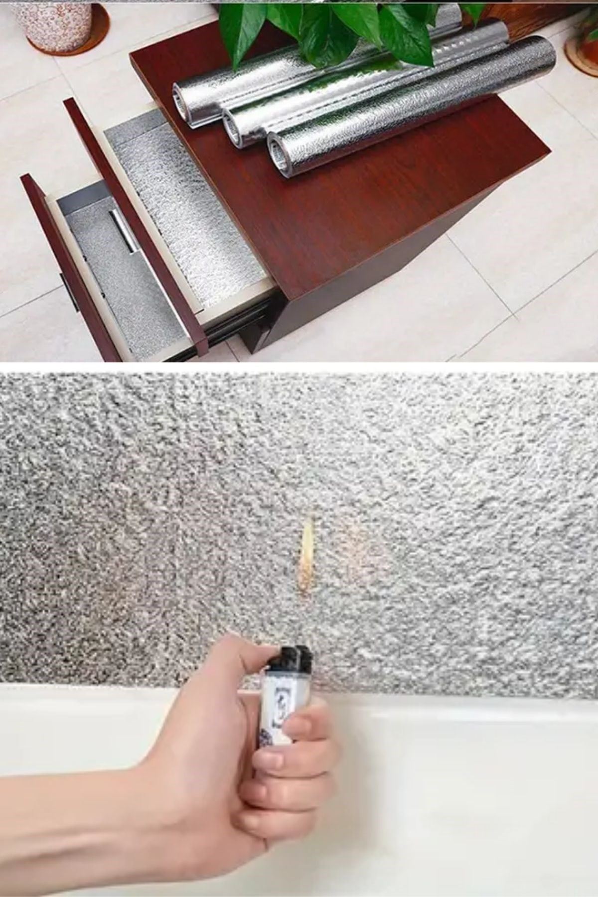 Tbl Dekor® Rulo Gümüş Alüminyum Folyo Duvar Kağıdı, Kendinden Yapışkanlı Raf İçi, Su Geçirmez Folyo  2 mt x 60 cm