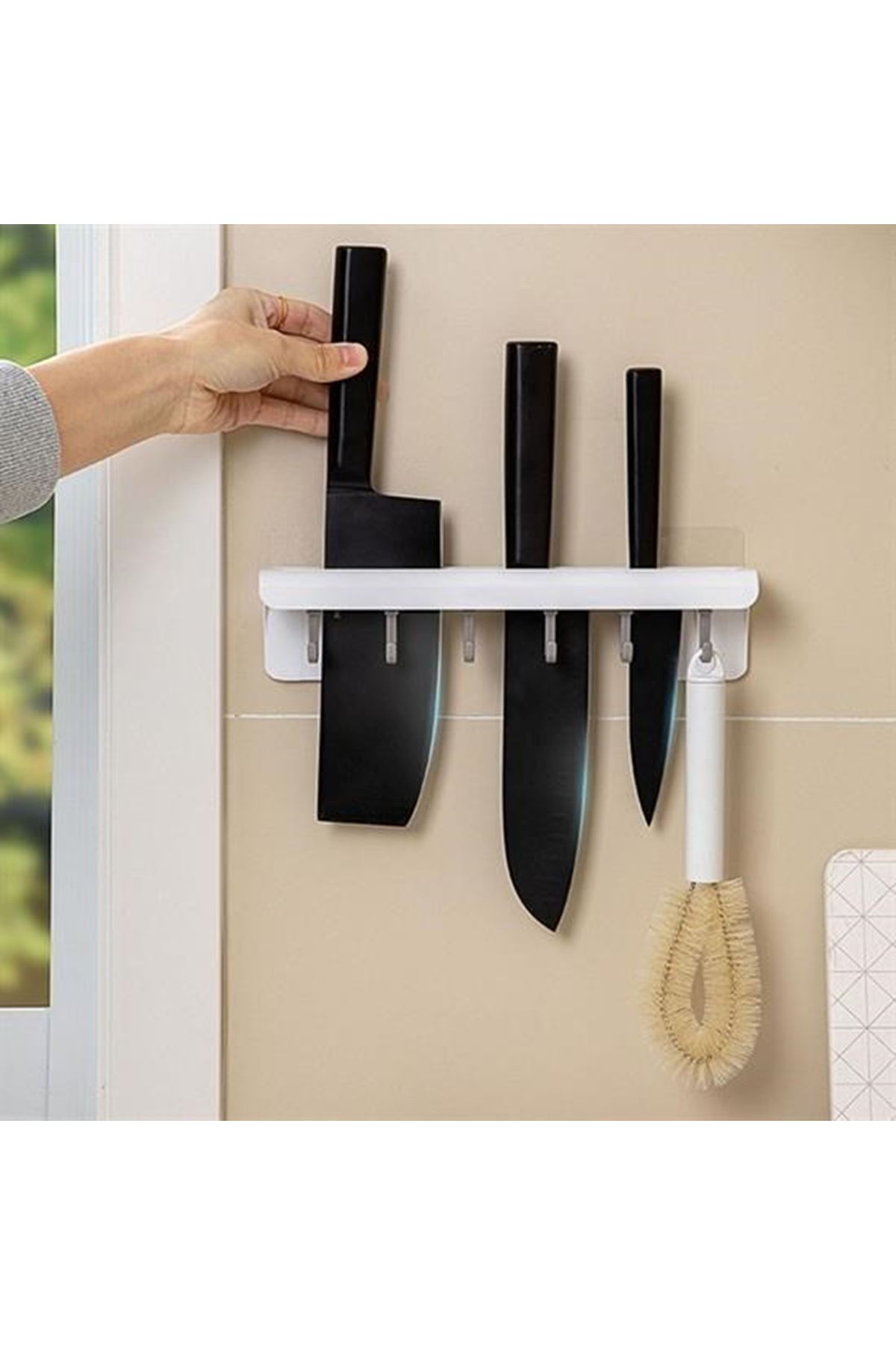 Tbl Dekor® Pratik Çoklu Bıçak Askısı Mutfak Bıçak Düzenleyici Organizer Dayanıklı Bıçaklık