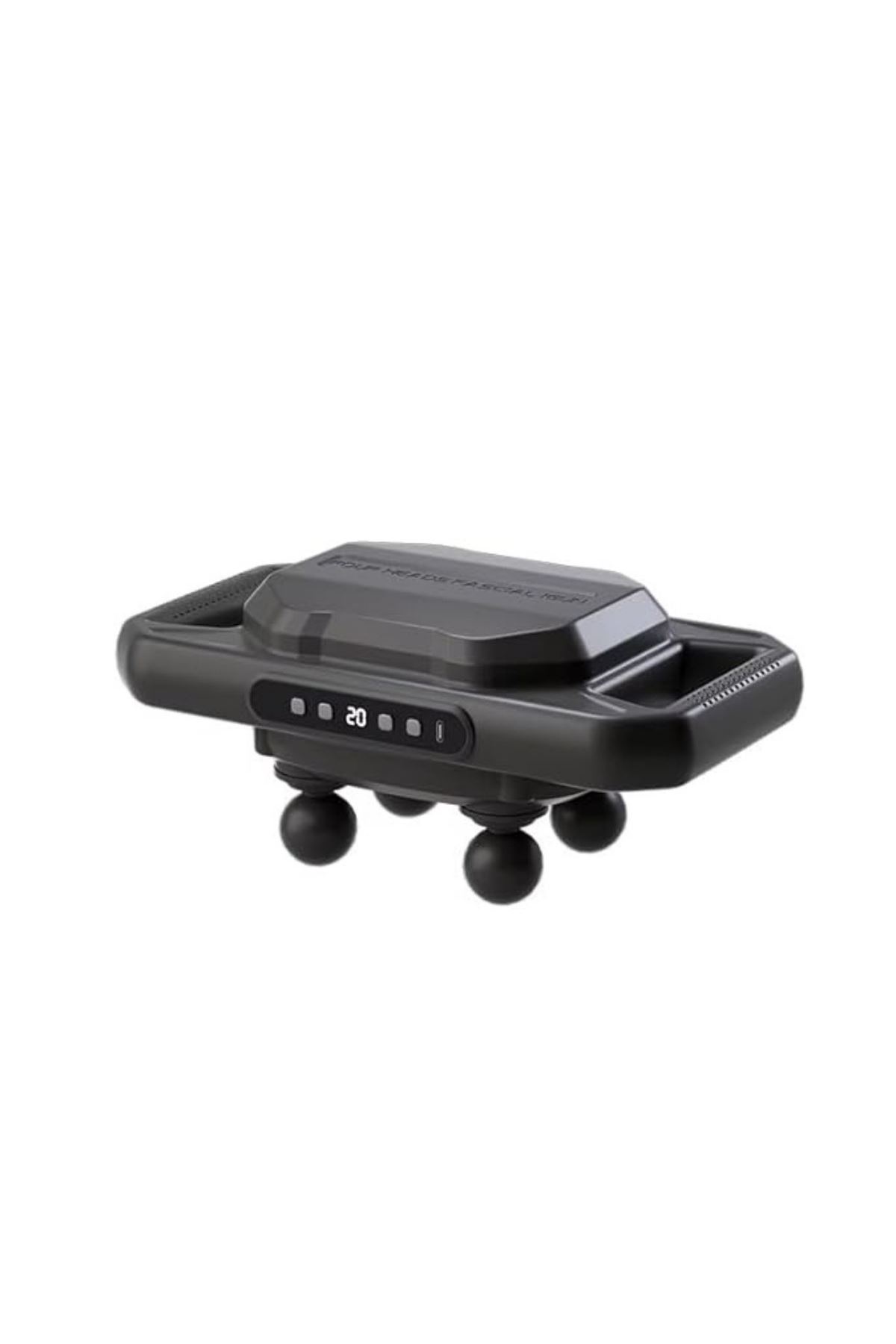 Tbl Dekor®4 Başlıklı Masaj Tabancası – 12W Derin Doku & Kas Ağrısı Giderici, 20 Seviye & 6 Mod - Siyah