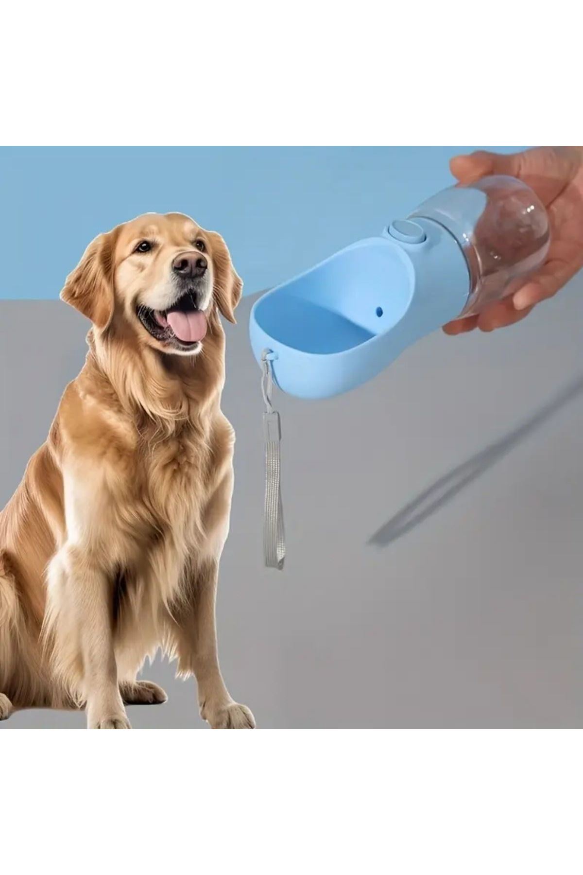 Tbl Dekor® Taşınabilir Butonlu 350 ml Evcil Hayvan Suluğu