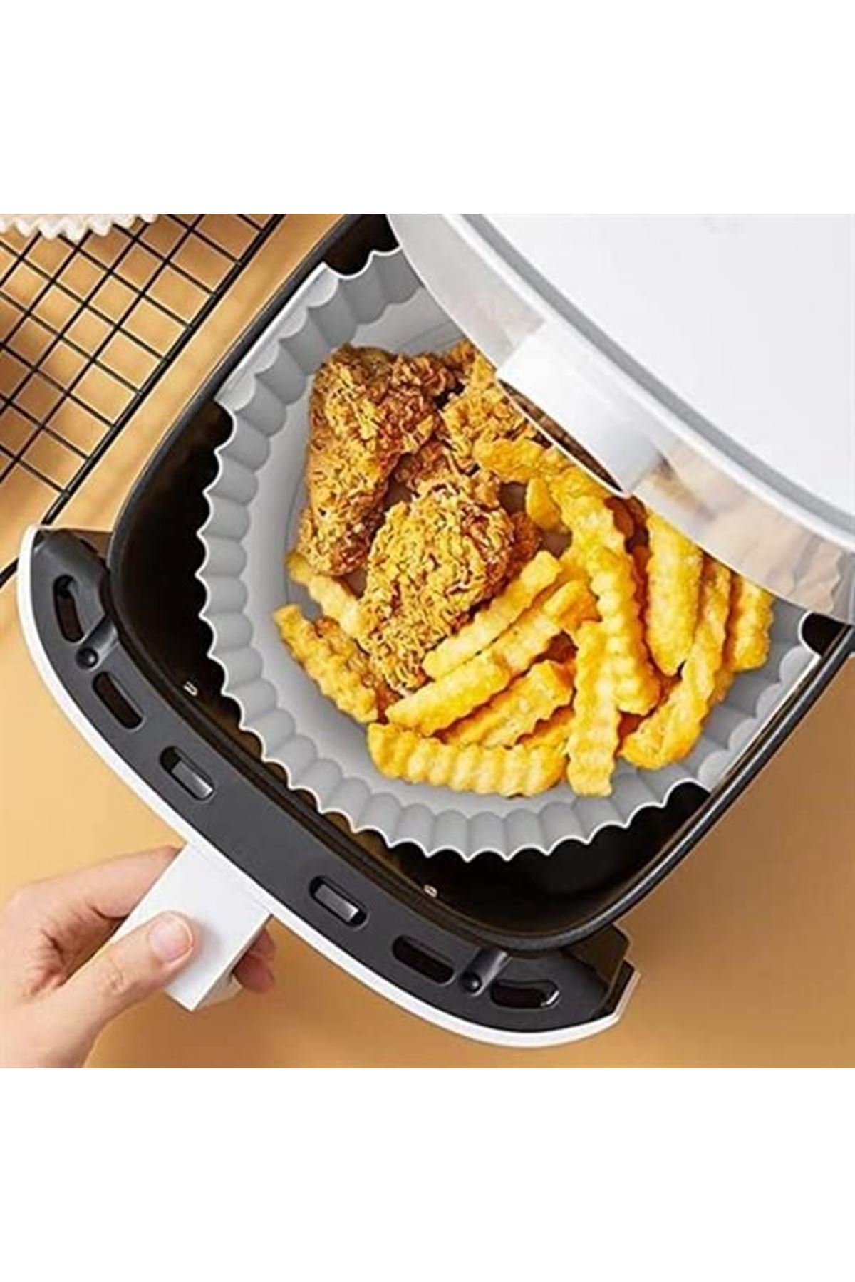 Tbl Dekor® Renkli Isıya Dayanıklı Yıkanılabilir Silikon Fırın Ve Airfryer Yuvarlak Pişirme Matı 20 Cm
