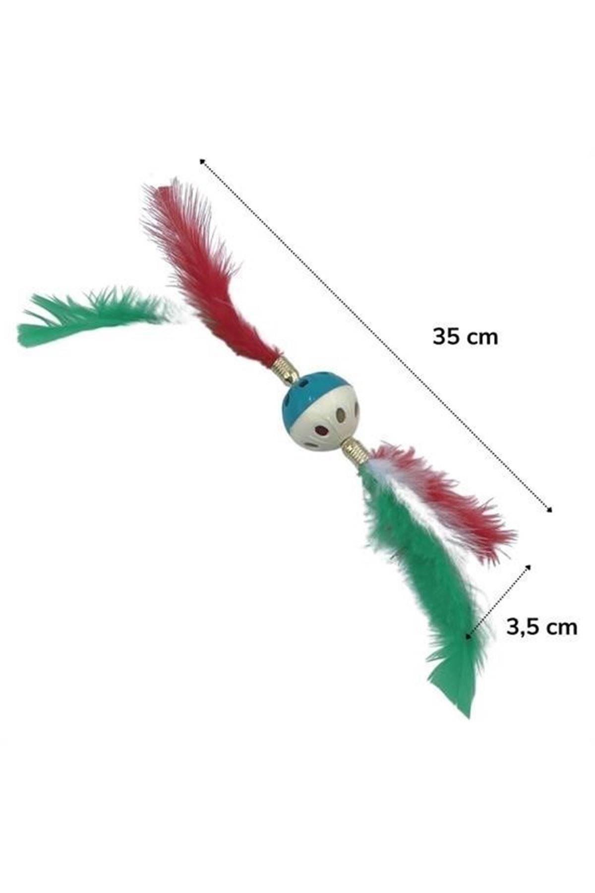 Tbl Dekor®Tüylü PüsküllüKedi OyuncağıDikkat Çekici Renkli Sevimli Evcil Hayvan Oyuncağı