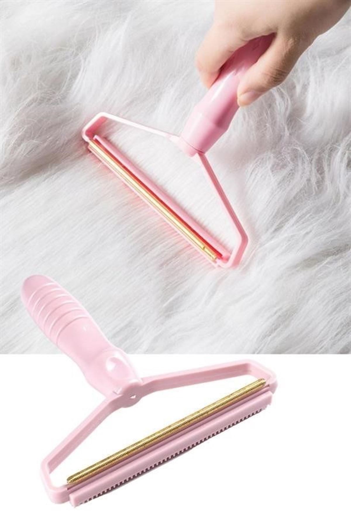 Tbl Dekor® Çift Taraflı Elbise Kazak Plastik Kumaş Tüy Alma ve Tiftik Temizleyici Toplayıcı Taşınabilir