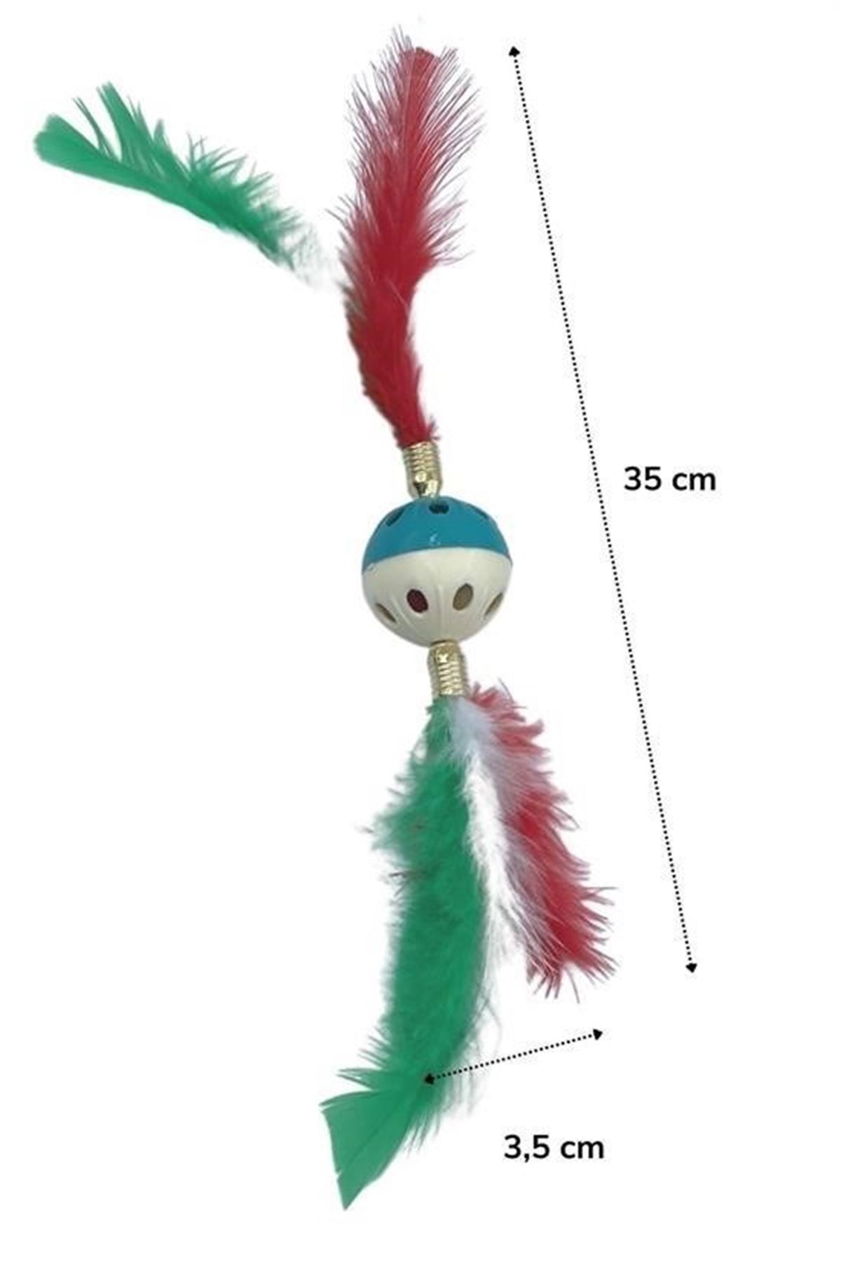 Tbl Dekor®Tüylü PüsküllüKedi OyuncağıDikkat Çekici Renkli Sevimli Evcil Hayvan Oyuncağı