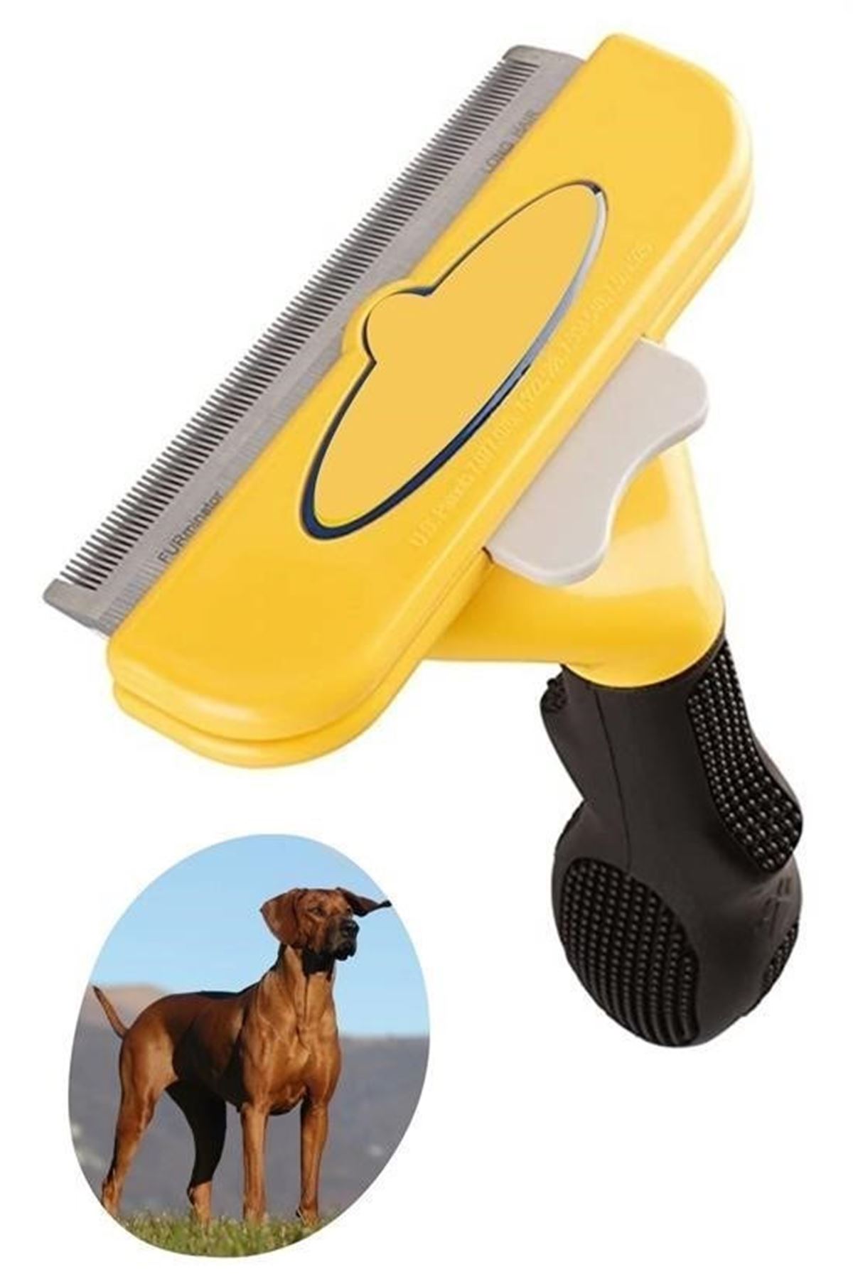 Tbl Dekor® Kedi ve Köpekler İçin Kısa Tüylü Köpek Tarağı Tüy Toplayıcı Tarak Large