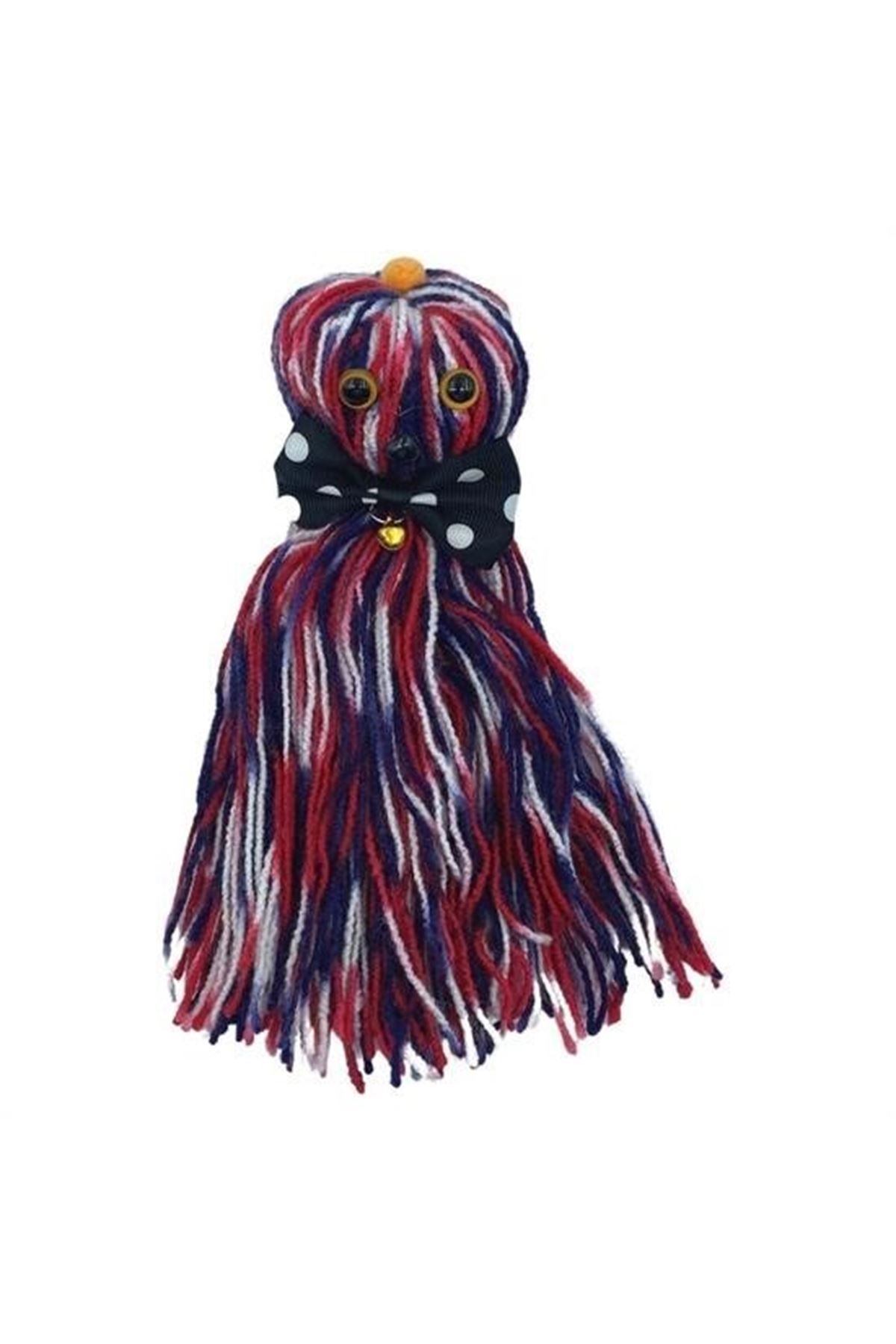 Tbl Dekor® Ahtapot Şekilli Zilli Ve İpli Rengarenk Püsküllü Sevimli KediOyuncağı