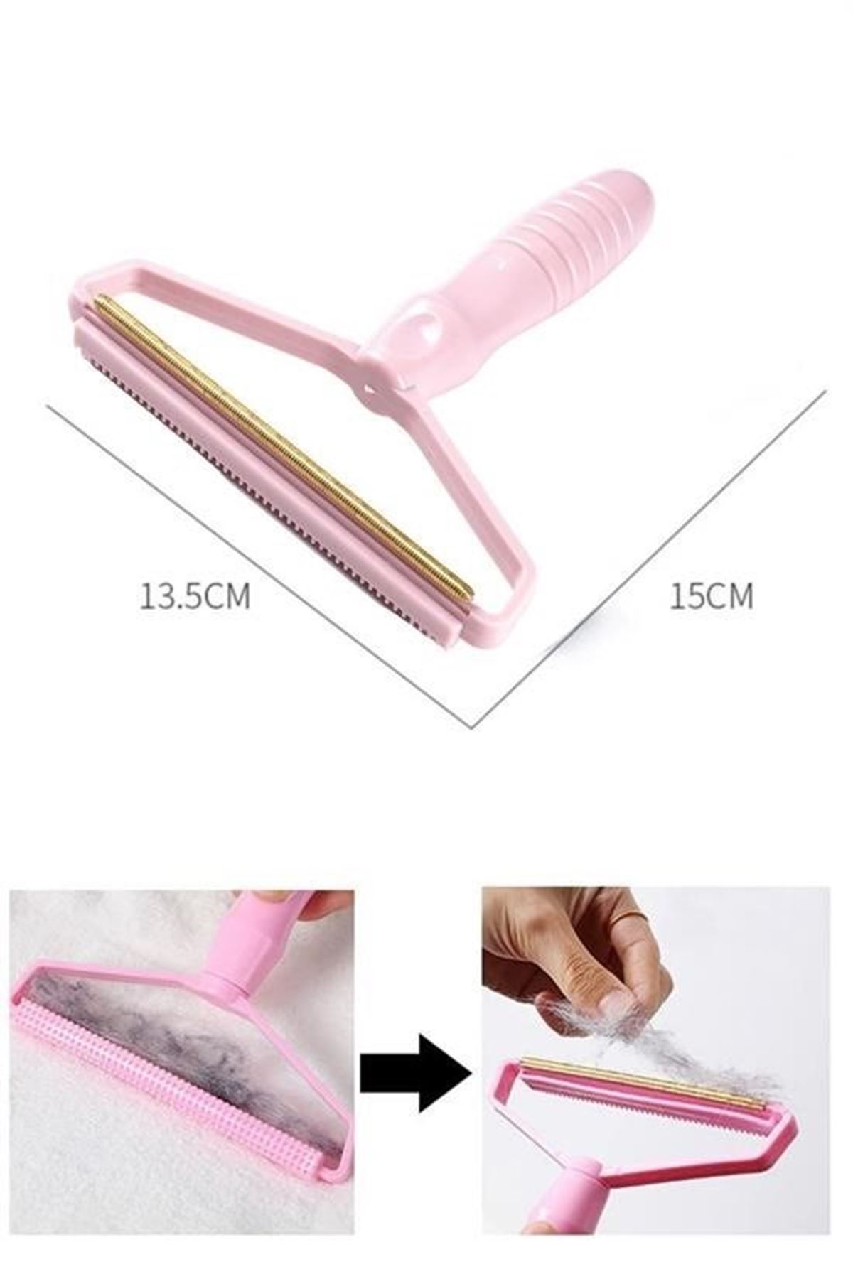 Tbl Dekor® Çift Taraflı Elbise Kazak Plastik Kumaş Tüy Alma ve Tiftik Temizleyici Toplayıcı Taşınabilir