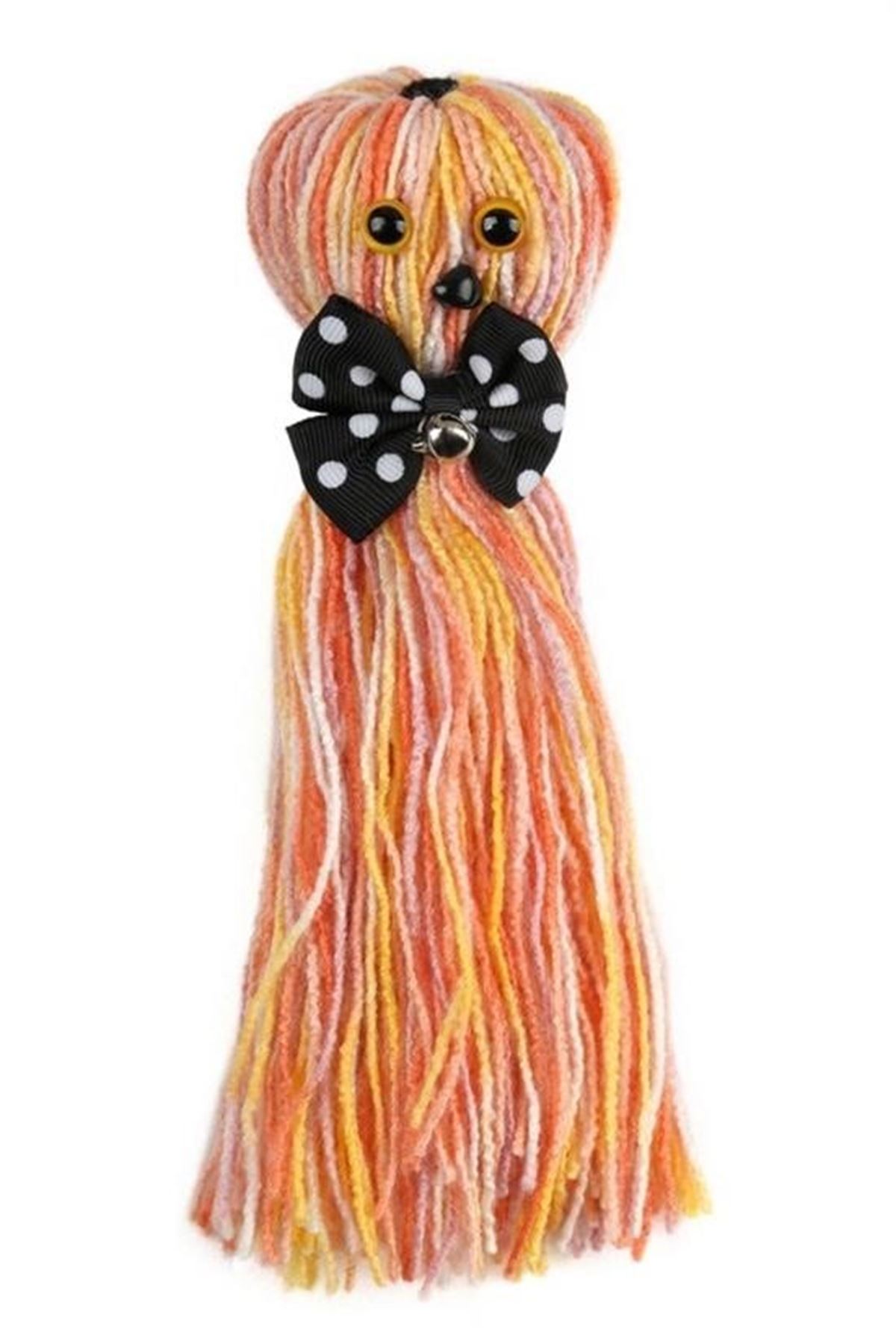 Tbl Dekor® Ahtapot Şekilli Zilli Ve İpli Rengarenk Püsküllü Sevimli KediOyuncağı