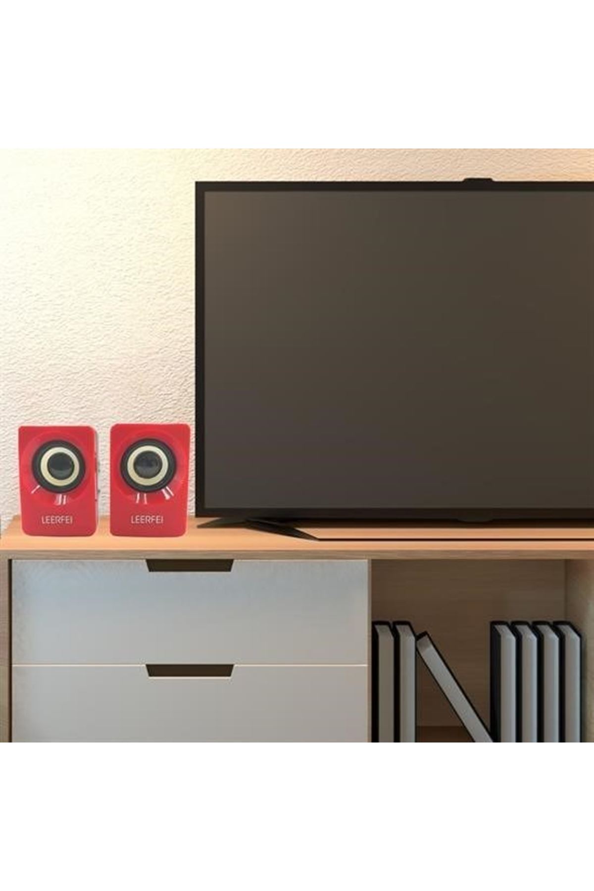 Tbl Dekor® N62 1+1 Multimedia USB ve Jacklı Mini Hoparlör Yüksek Stereo Ses Sistemi